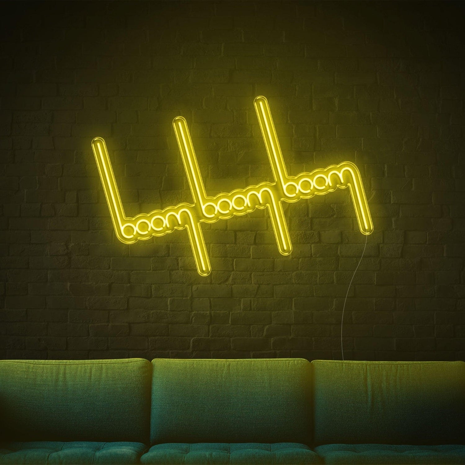 Bright Pink Boom Boom Heartbeat Led Neon Sign For Home Bar Decor | Shineneon