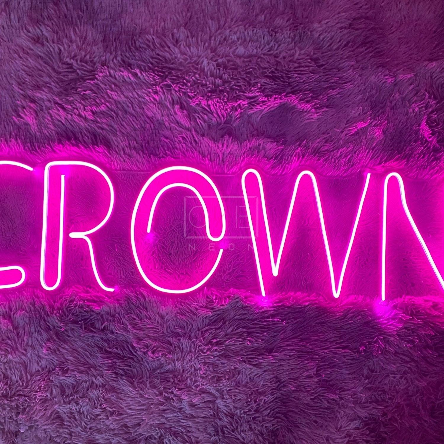 Bright Pink Crown Led Neon Sign For Home Decor | Shineneon