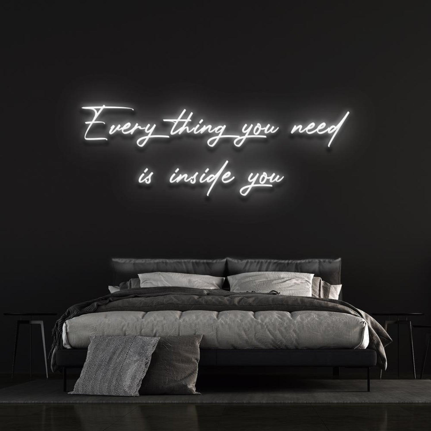 Bright Pink Everything You Need Is Inside You Led Neon Sign Bedroom Wall Decor | Shineneon