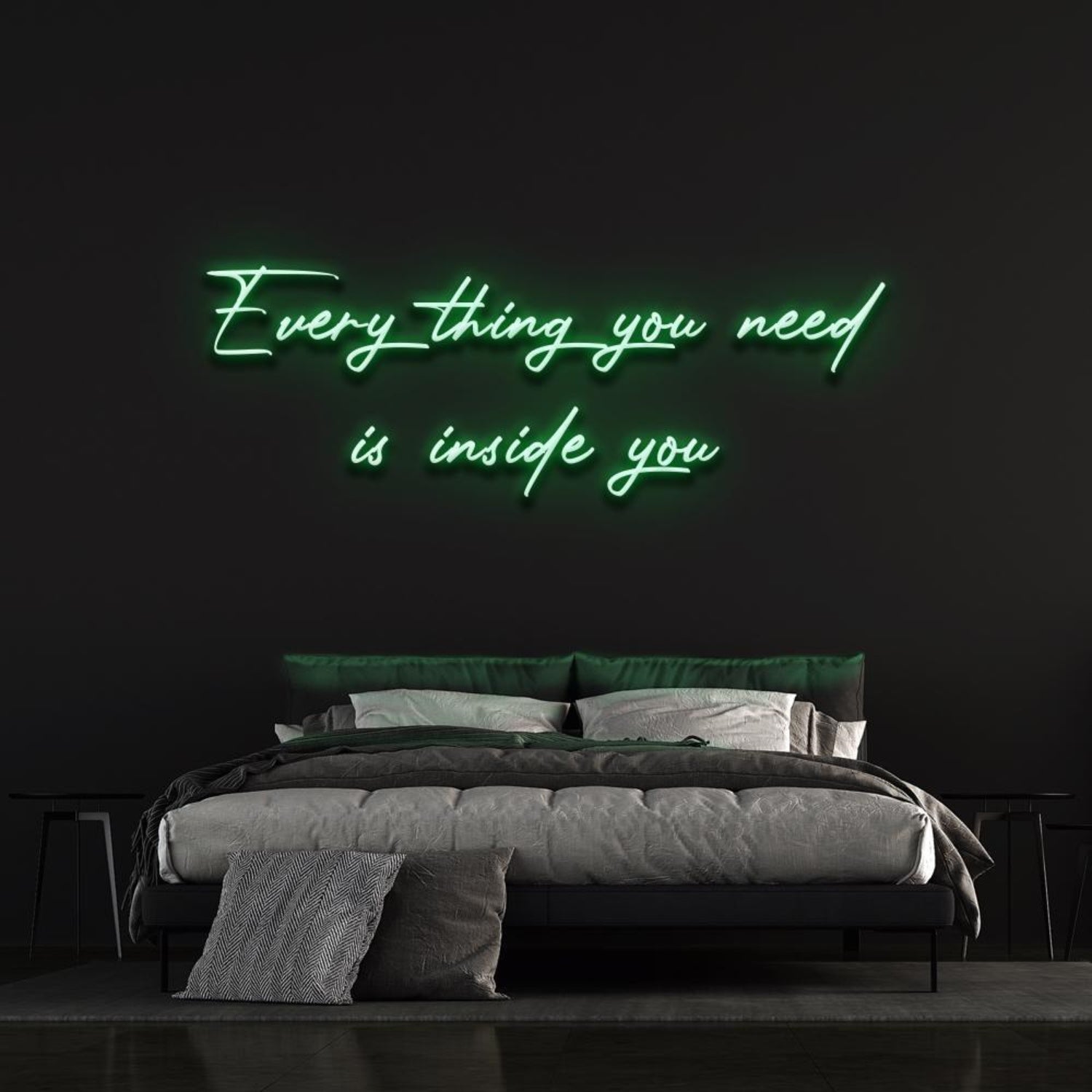 Bright Pink Everything You Need Is Inside You Led Neon Sign Bedroom Wall Decor | Shineneon