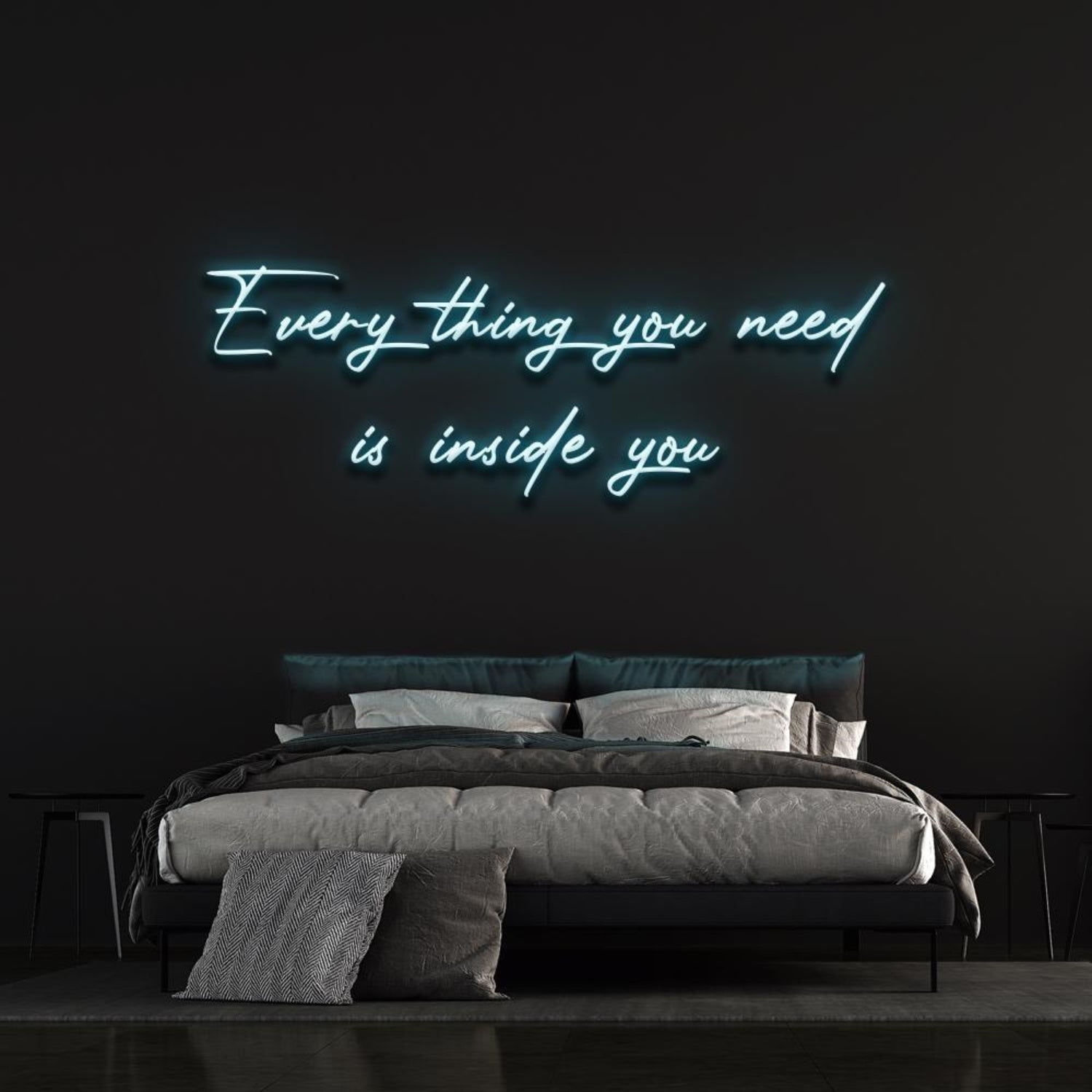 Bright Pink Everything You Need Is Inside You Led Neon Sign Bedroom Wall Decor | Shineneon