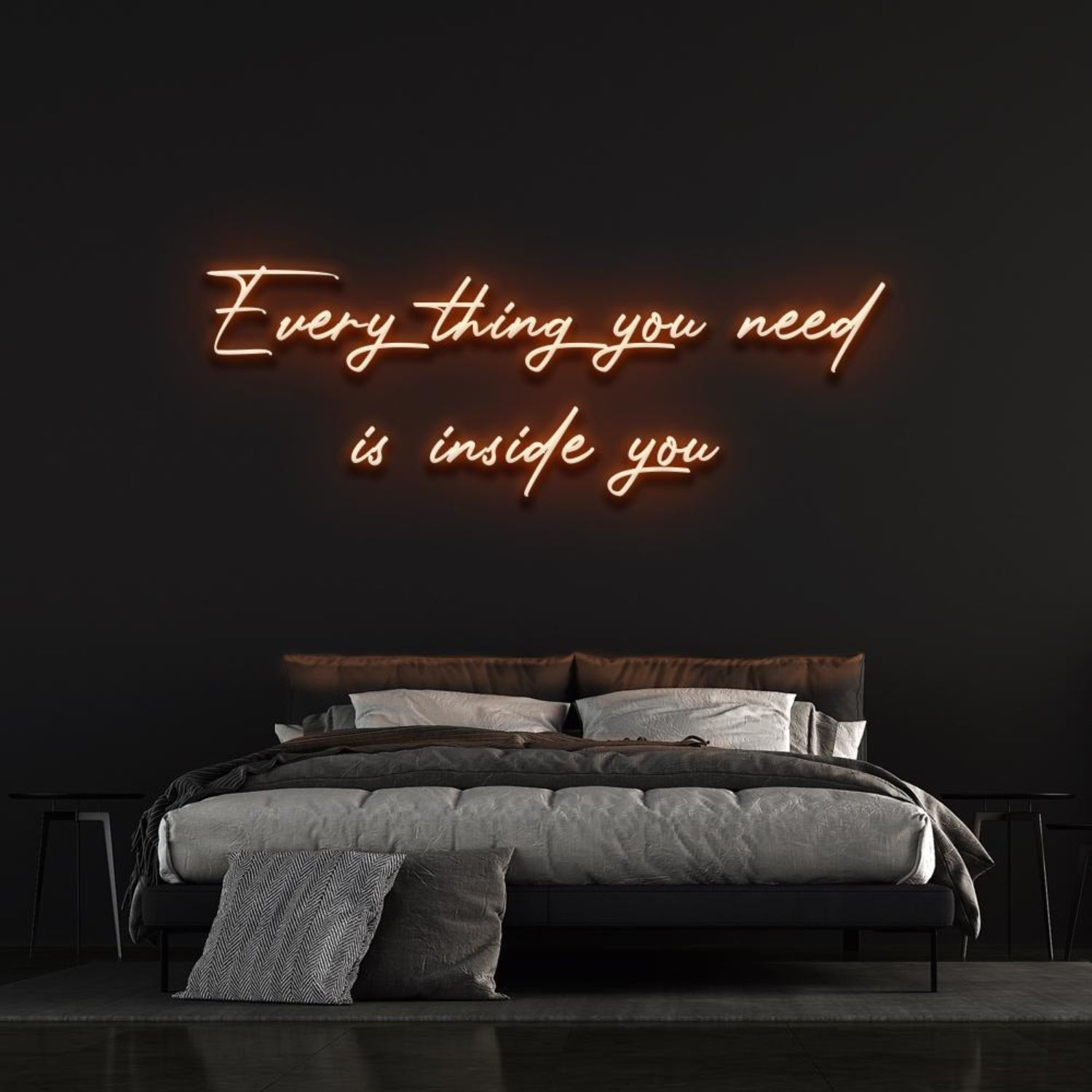 Bright Pink Everything You Need Is Inside You Led Neon Sign Bedroom Wall Decor | Shineneon