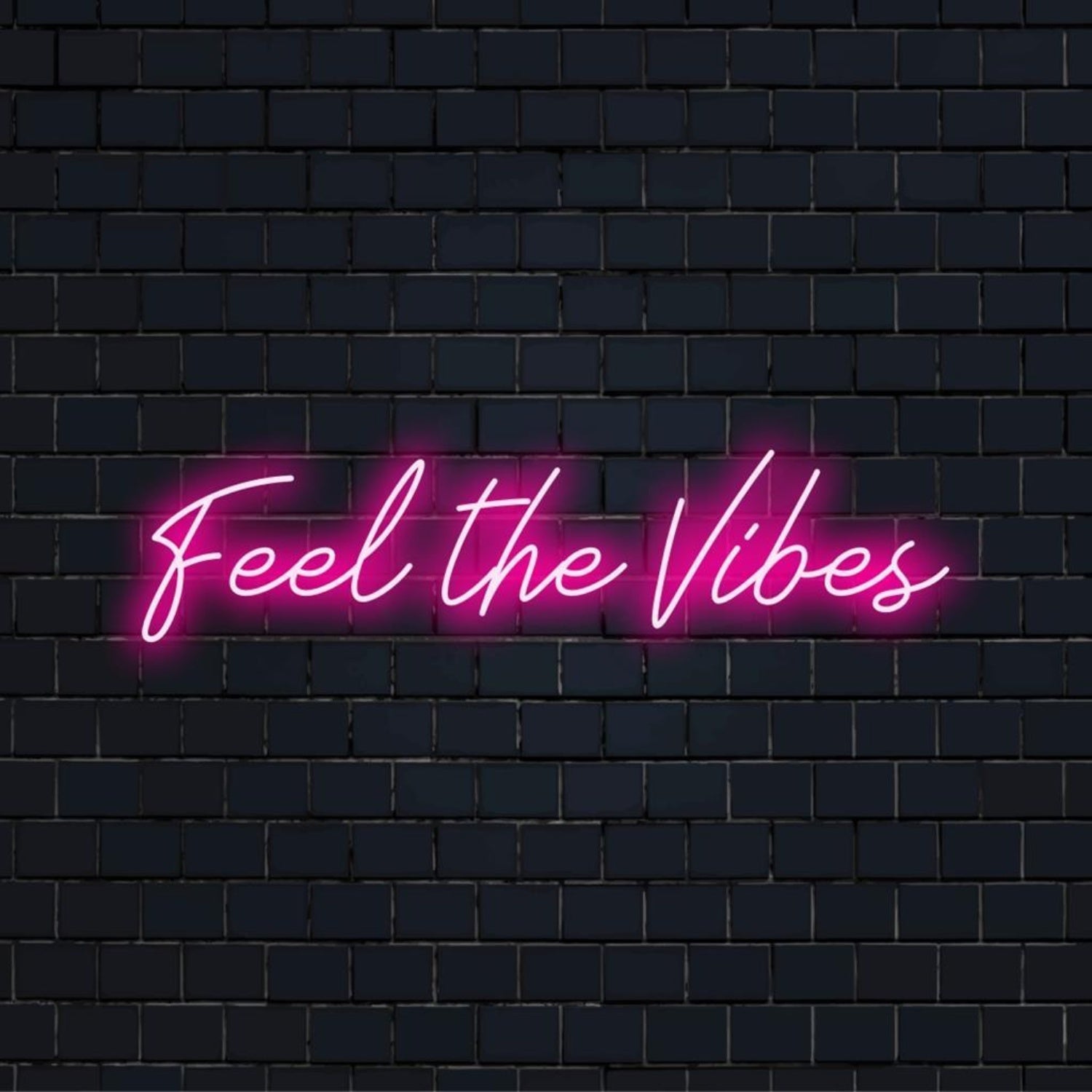 Bright Pink Feel The Vibes Led Neon Sign For Trendy Bar Restaurant Studio Decor | Shineneon