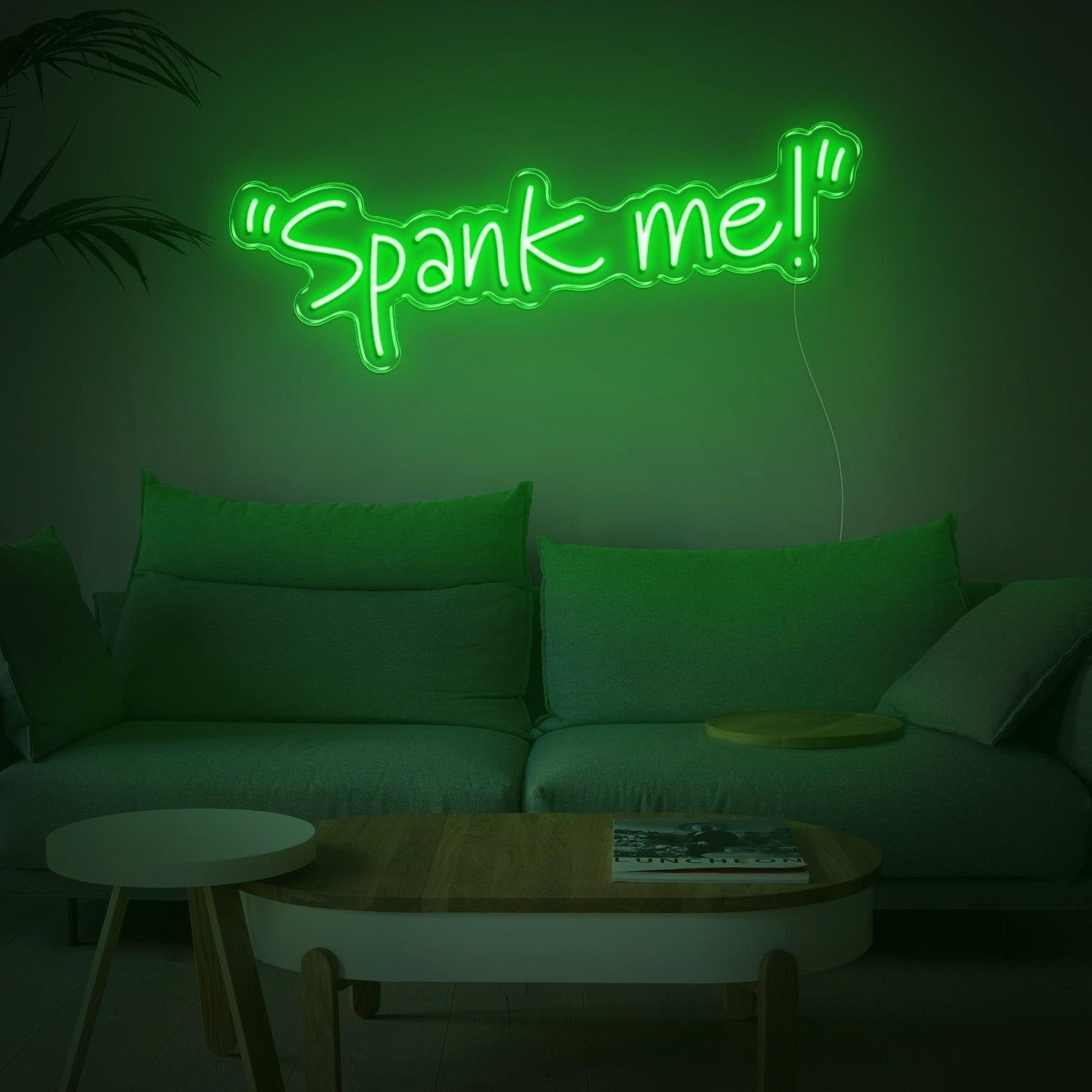 Bright Pink Handwritten Spank Me Led Neon Sign For Home Decor | Shineneon