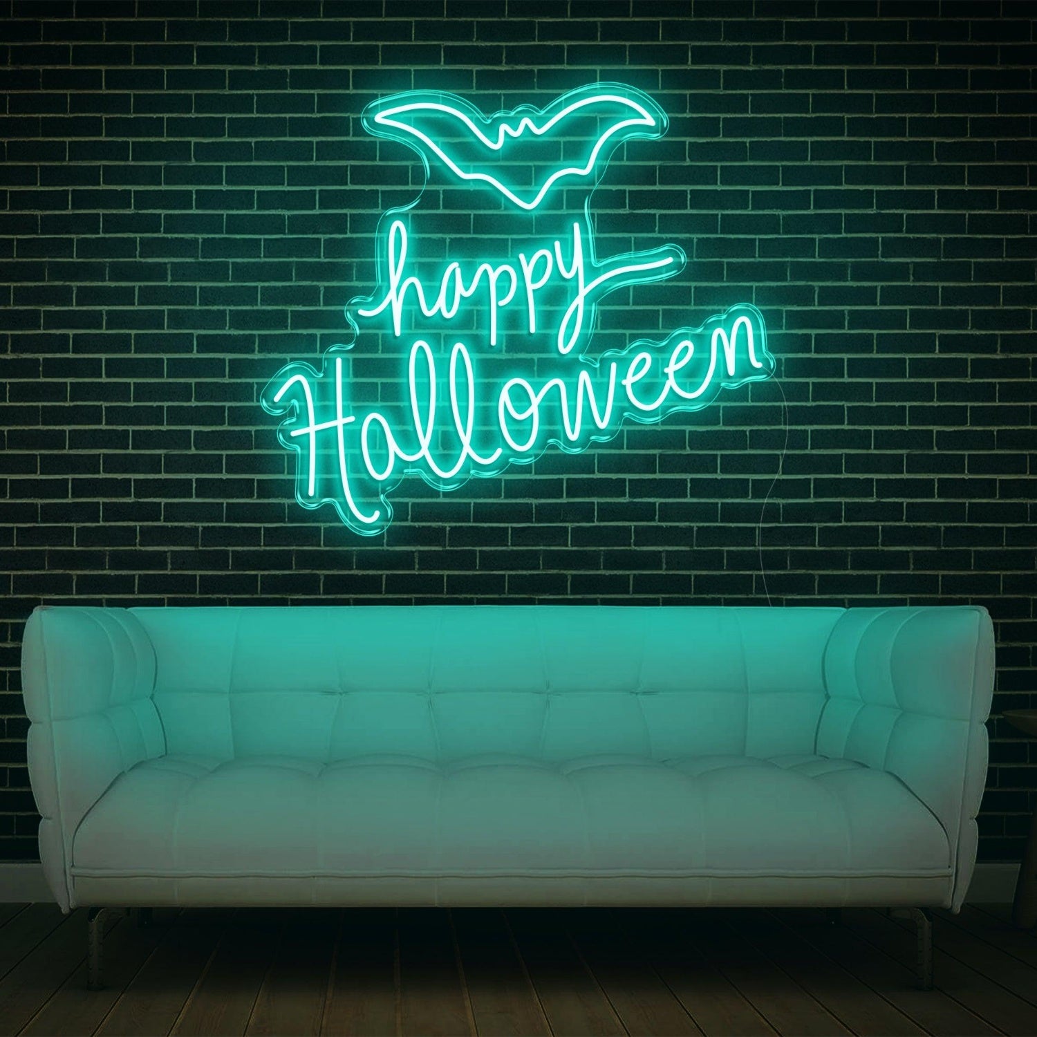 Bright Pink Happy Halloween Bat Led Neon Sign Glowing Wall Decor For Festive Home | Shineneon