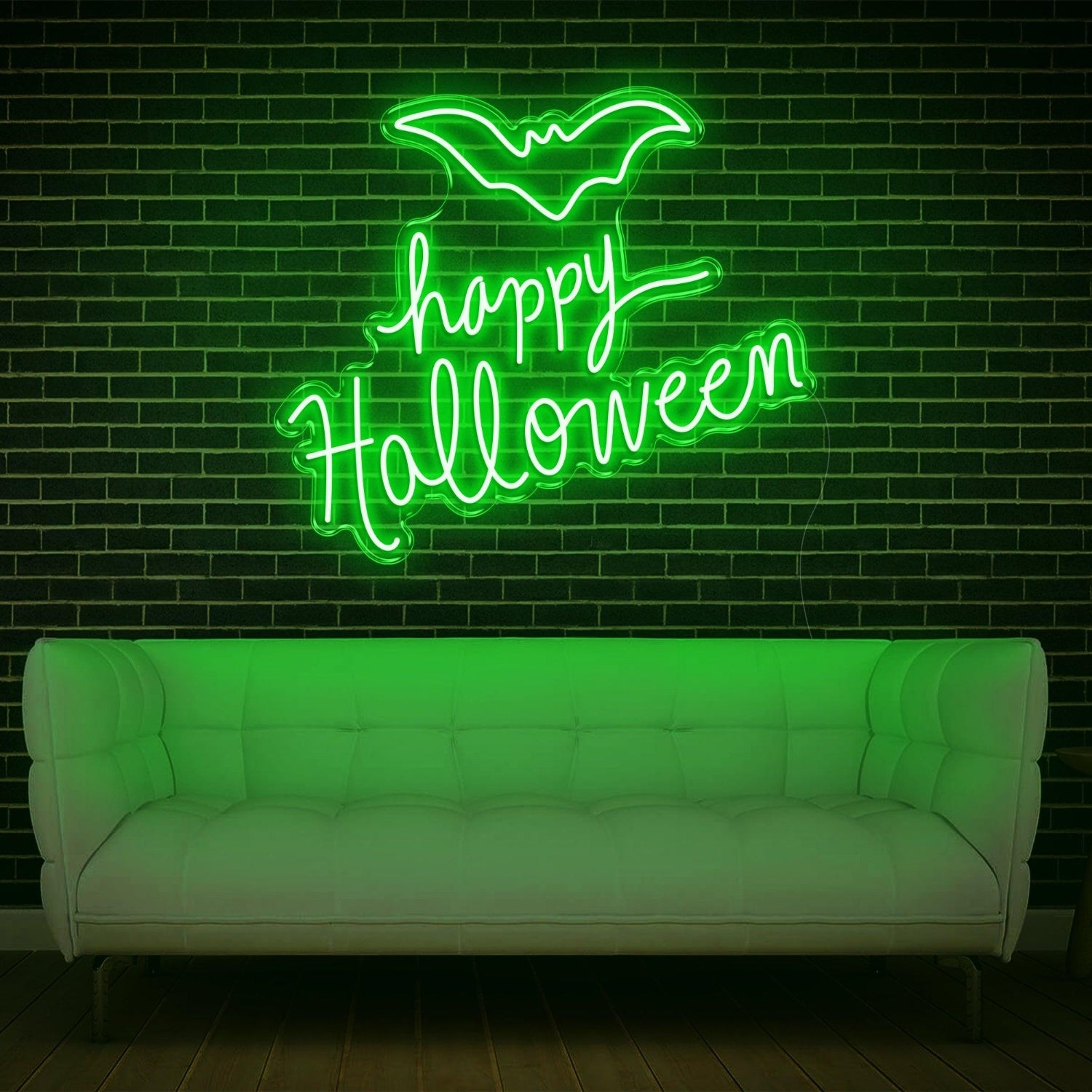 Bright Pink Happy Halloween Bat Led Neon Sign Glowing Wall Decor For Festive Home | Shineneon