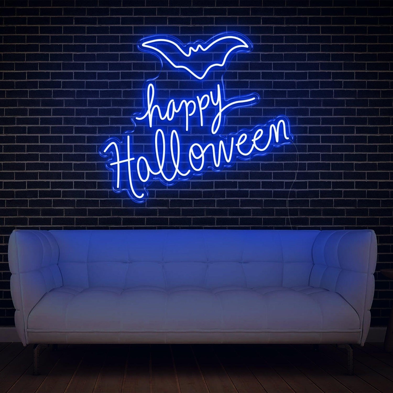Bright Pink Happy Halloween Bat Led Neon Sign Glowing Wall Decor For Festive Home | Shineneon