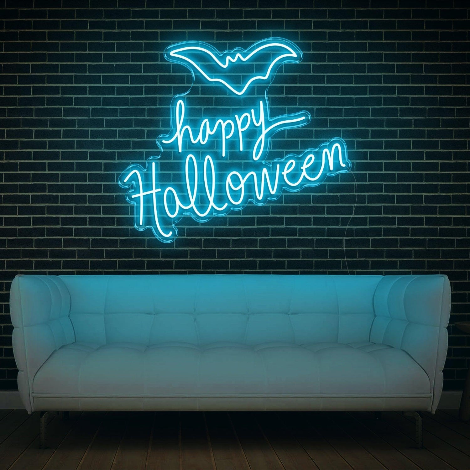 Bright Pink Happy Halloween Bat Led Neon Sign Glowing Wall Decor For Festive Home | Shineneon
