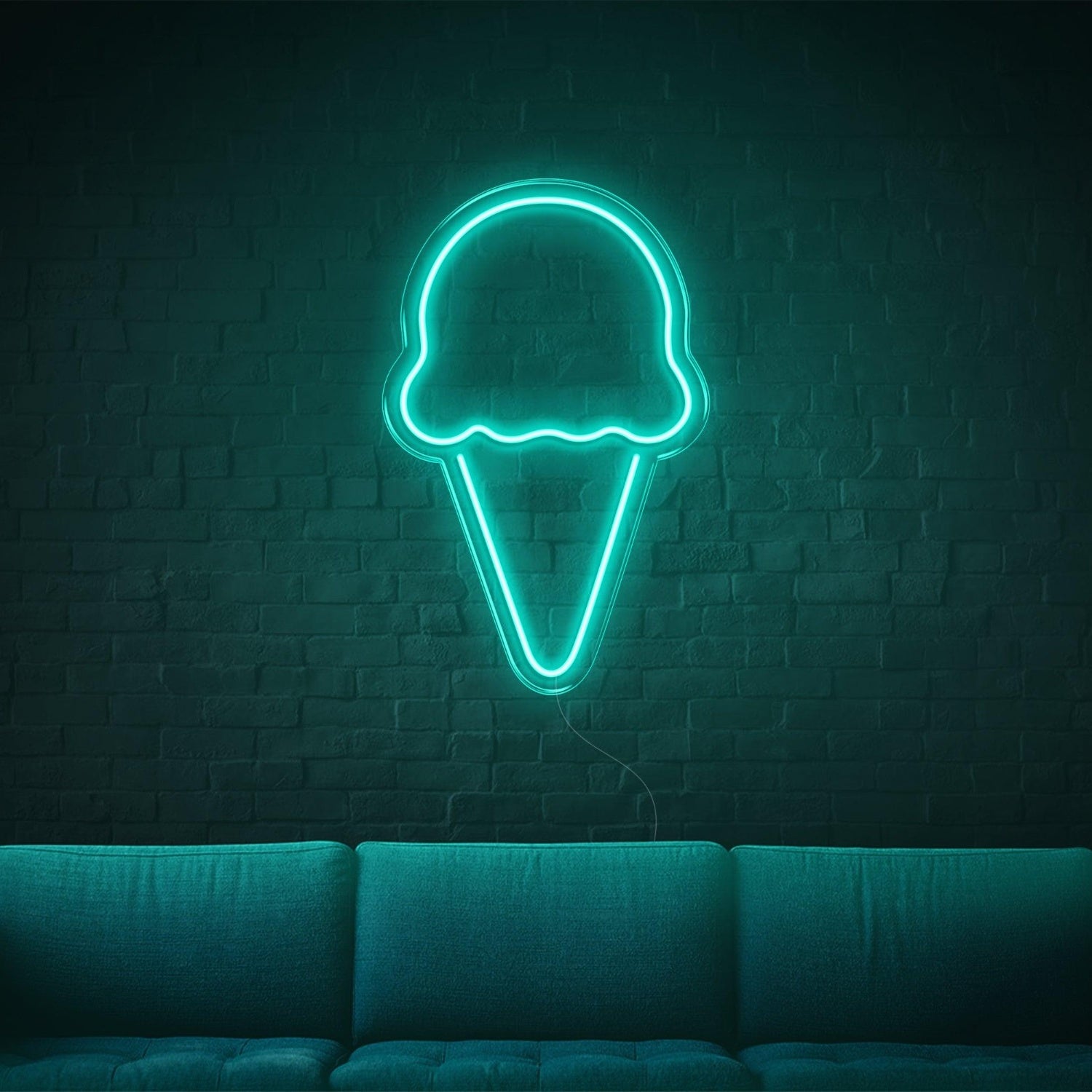 Bright Pink Ice Cream Cone Led Neon Sign For Home Cafe Decor | Shineneon