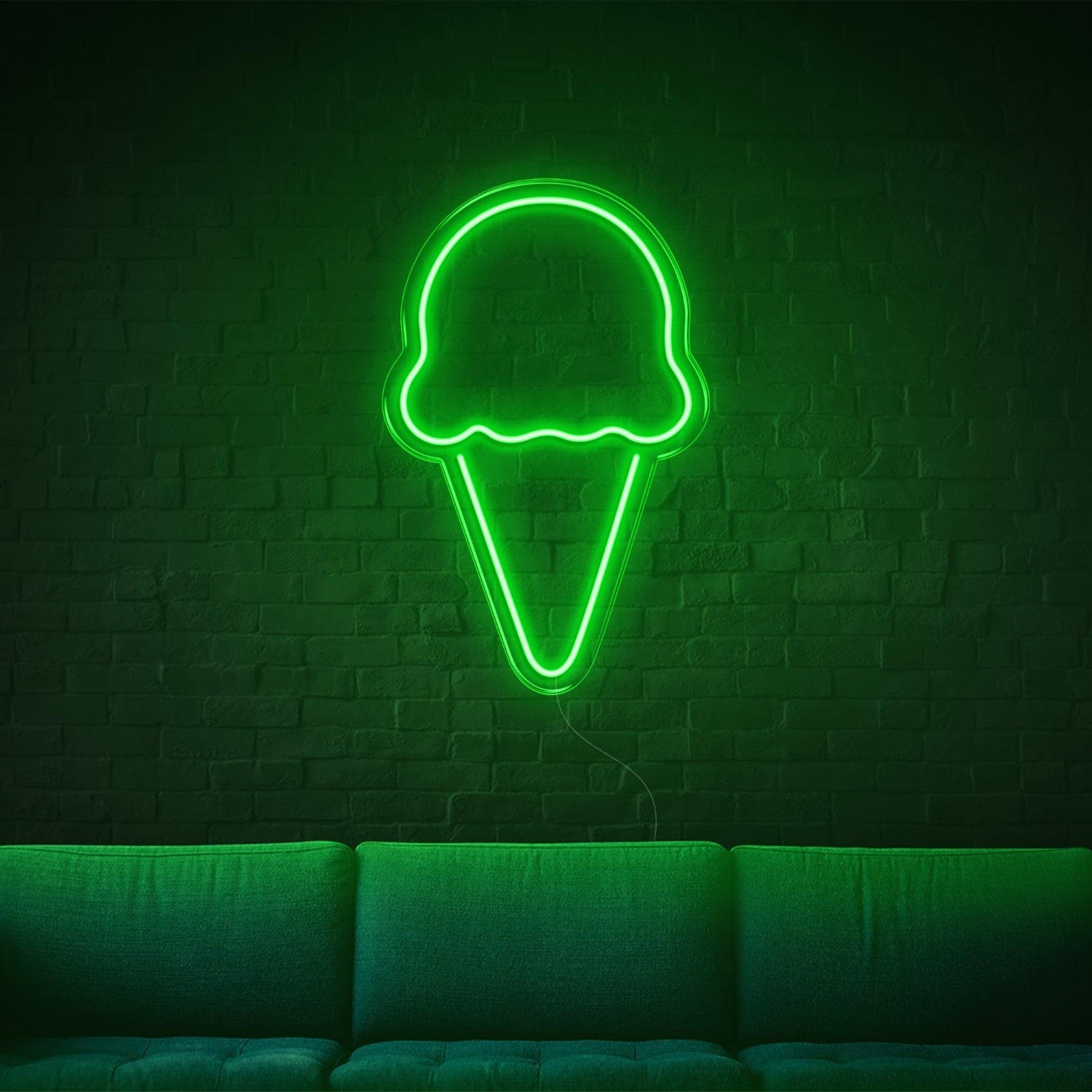 Bright Pink Ice Cream Cone Led Neon Sign For Home Cafe Decor | Shineneon
