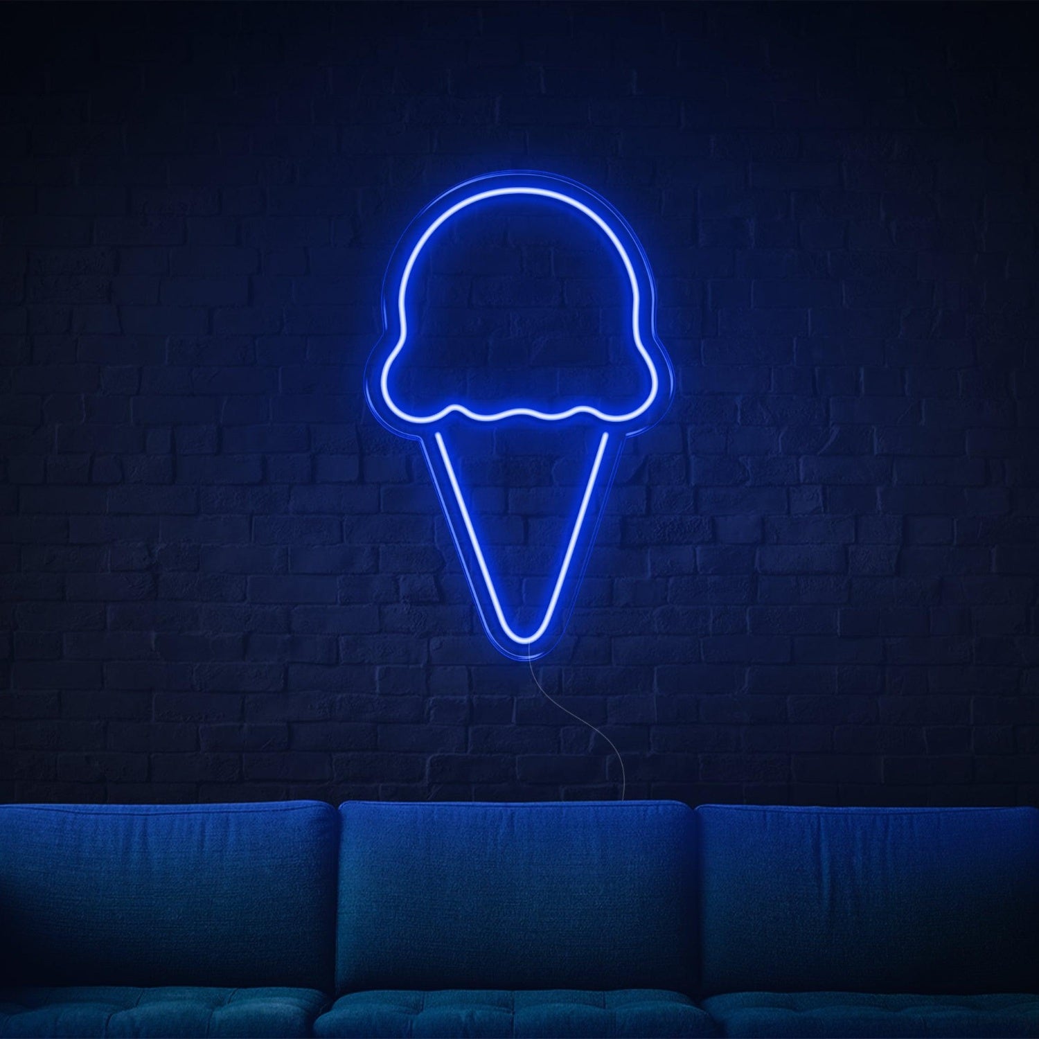 Bright Pink Ice Cream Cone Led Neon Sign For Home Cafe Decor | Shineneon