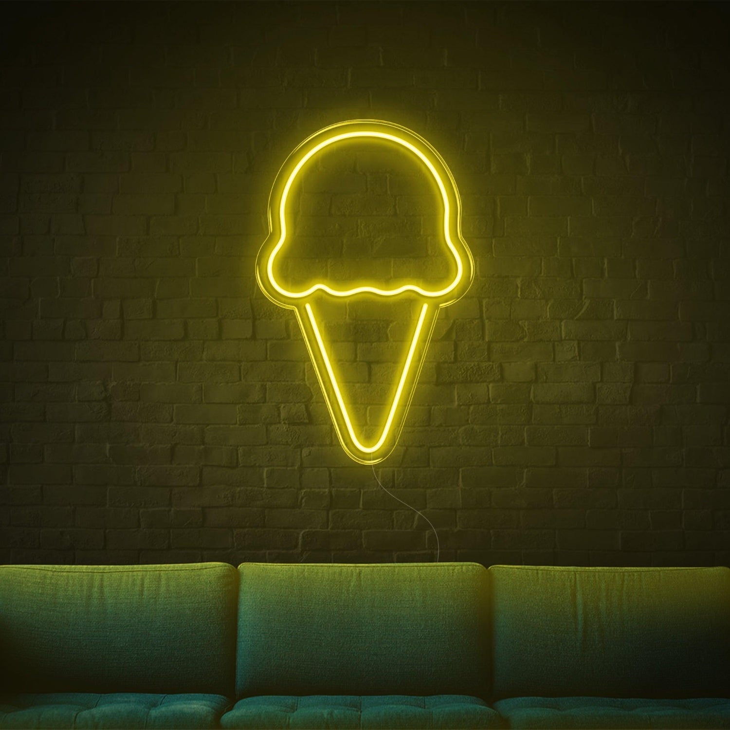 Bright Pink Ice Cream Cone Led Neon Sign For Home Cafe Decor | Shineneon
