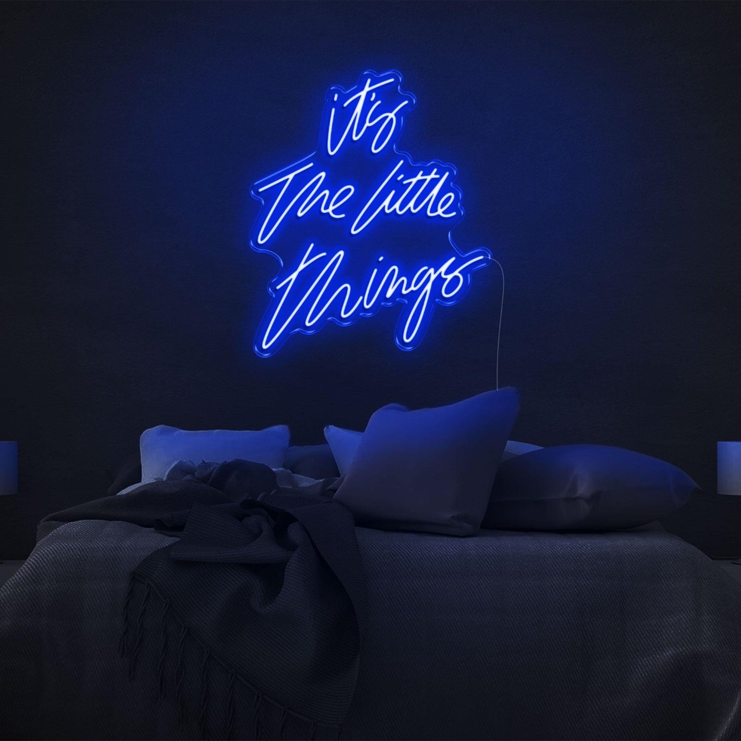 Bright Pink Its The Little Things Led Neon Sign Bedroom Decor | Shineneon