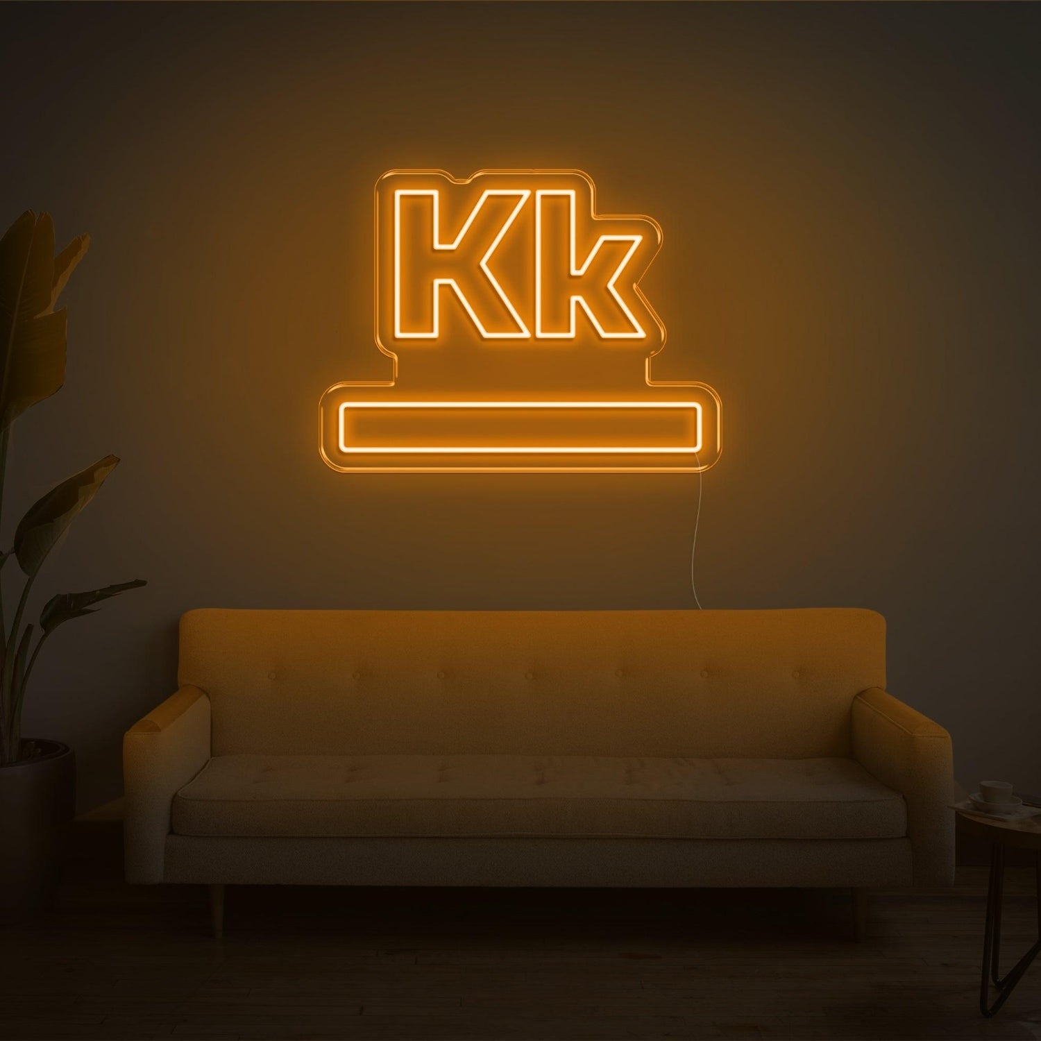 Bright Pink Kk Modern Led Neon Sign For Home Studio Commercial Decor | Shineneon