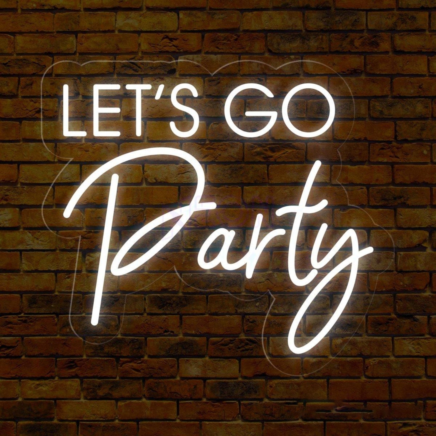 Bright Pink Lets Go Party Led Neon Sign For Bars Events | Shineneon
