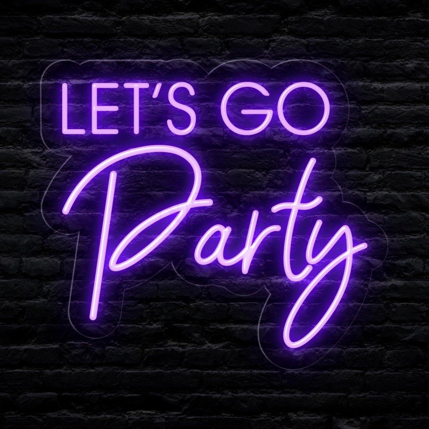 Bright Pink Lets Go Party Led Neon Sign For Bars Events | Shineneon