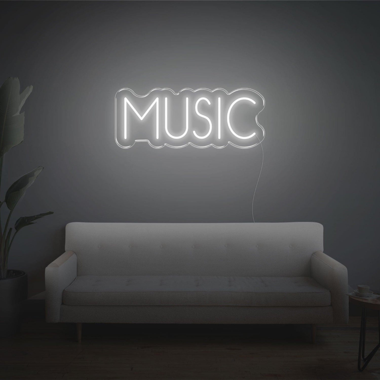 Bright Pink Music Text Led Neon Sign For Home Studio Bar Decor | Shineneon