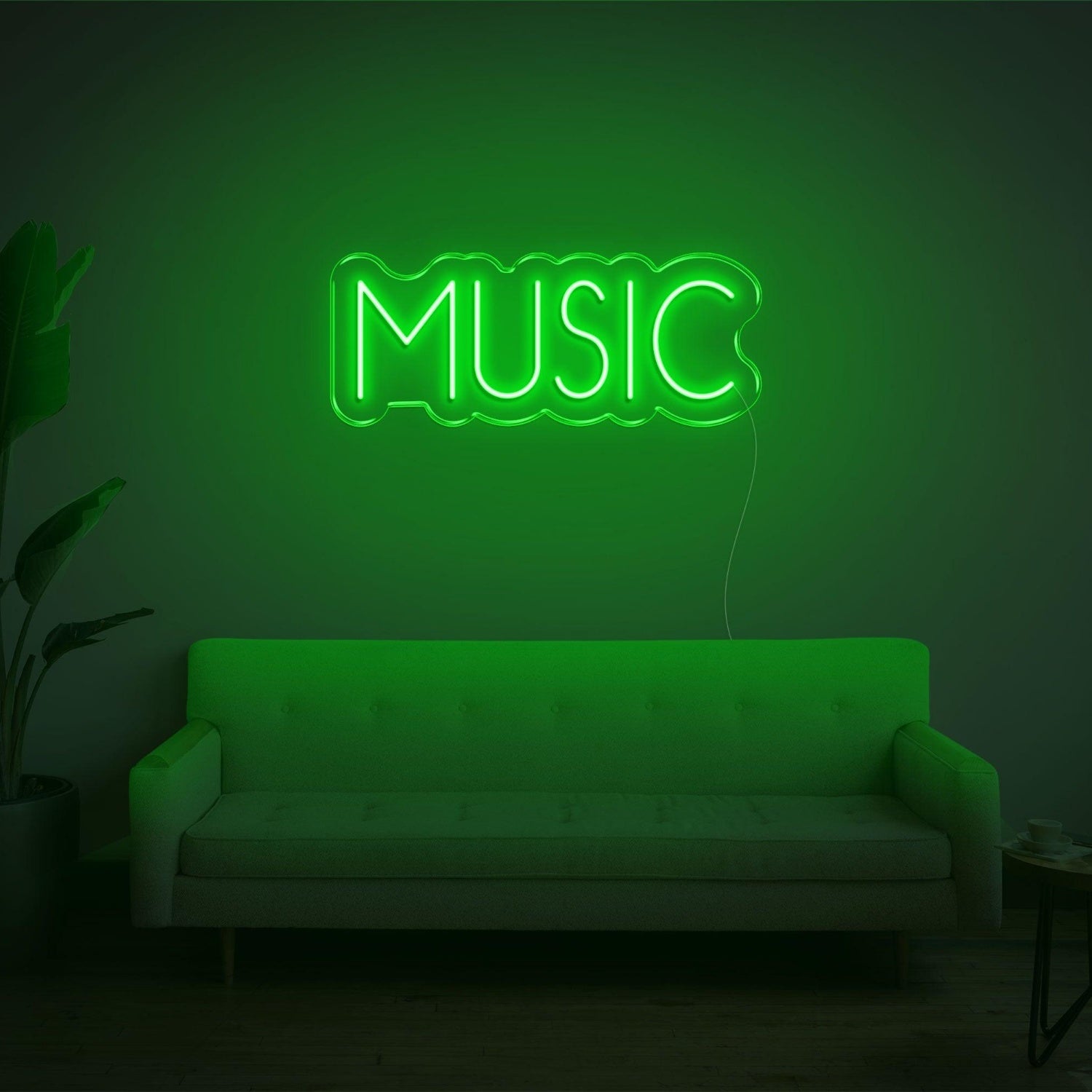 Bright Pink Music Text Led Neon Sign For Home Studio Bar Decor | Shineneon