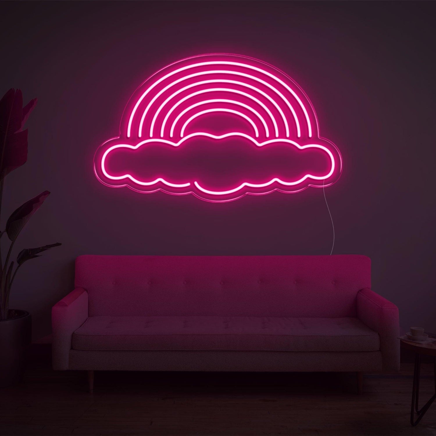 Bright Pink Rainbow Cloud Led Neon Sign For Modern Home Wall Decor | Shineneon