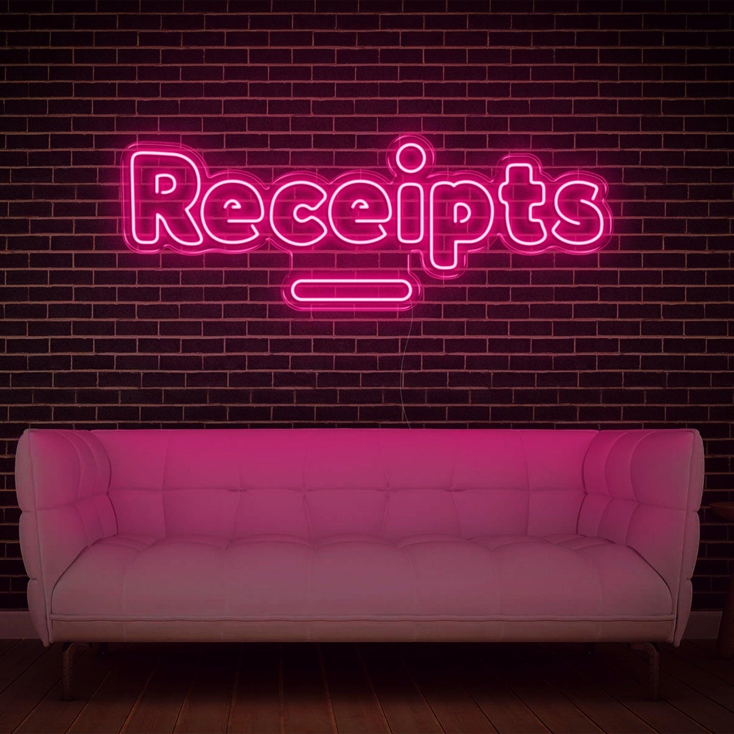 Bright Pink Receipts Led Neon Sign For Shop Counter Indoor Decor | Shineneon