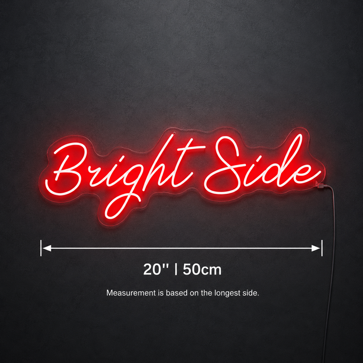Bright Side LED Neon Sign - 04 Size Image