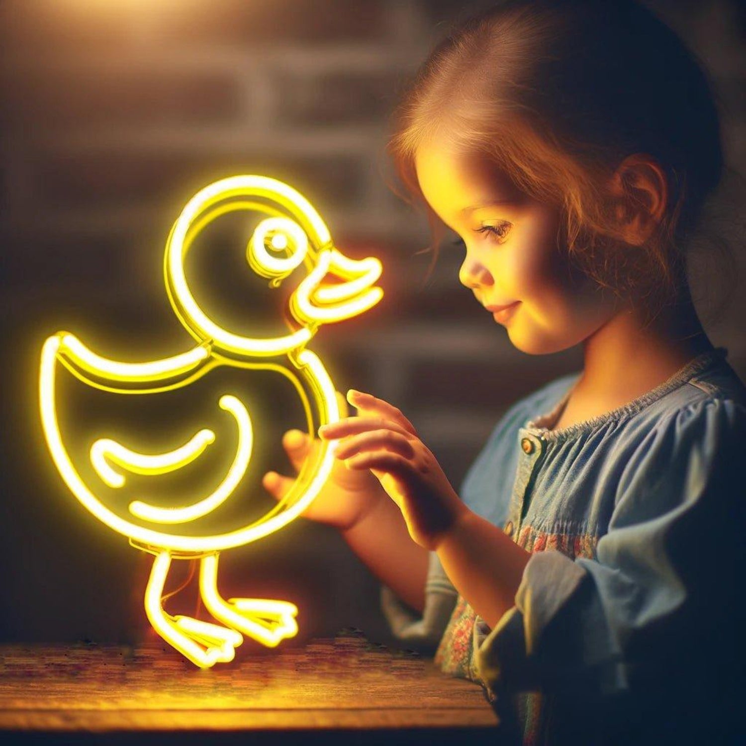 Bright Yellow Cartoon Duck Led Neon Sign For Kids Room Decor | Shineneon