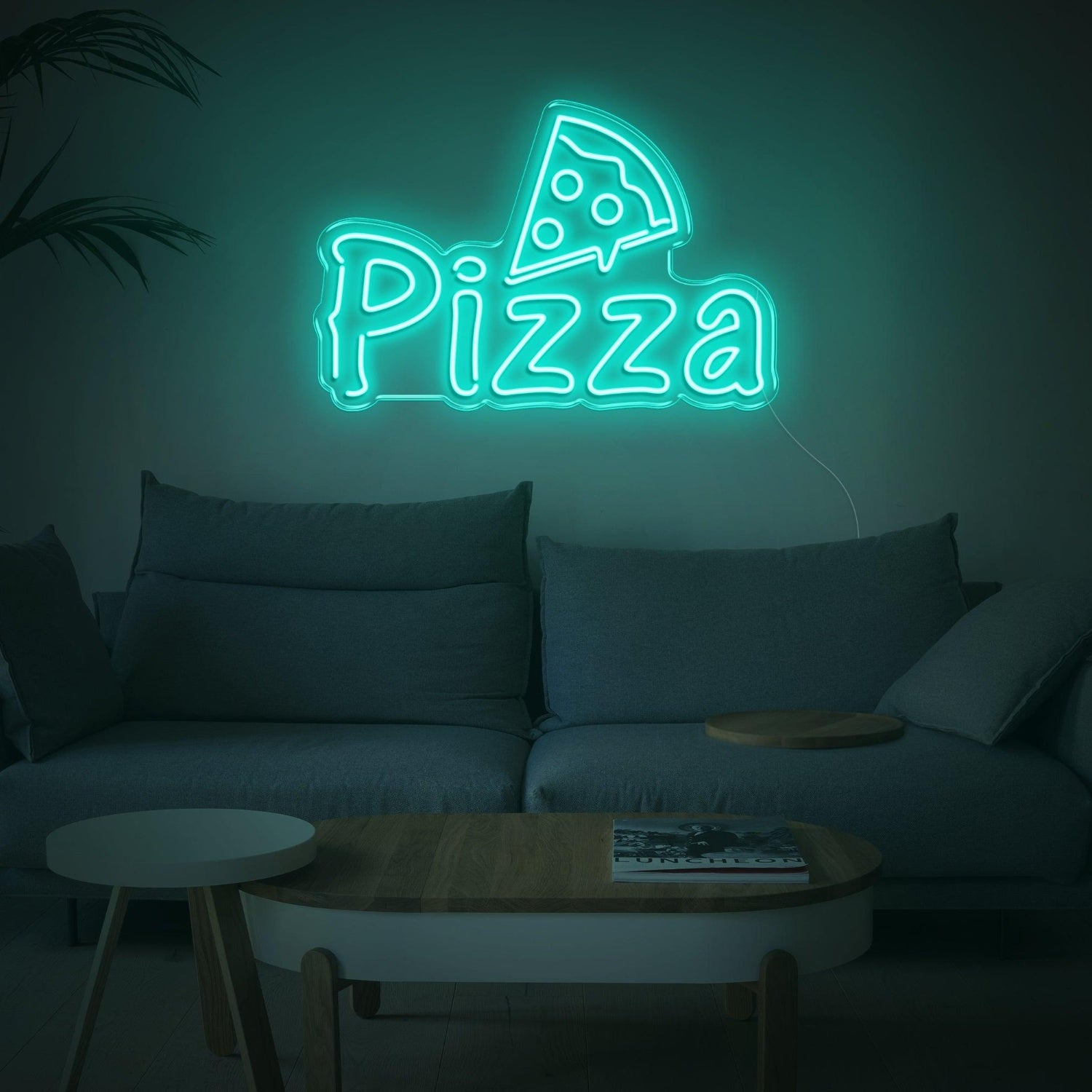 Bright Yellow Cartoon Pizza Led Neon Sign For Home Kitchen Pizza Shop Decor | Shineneon