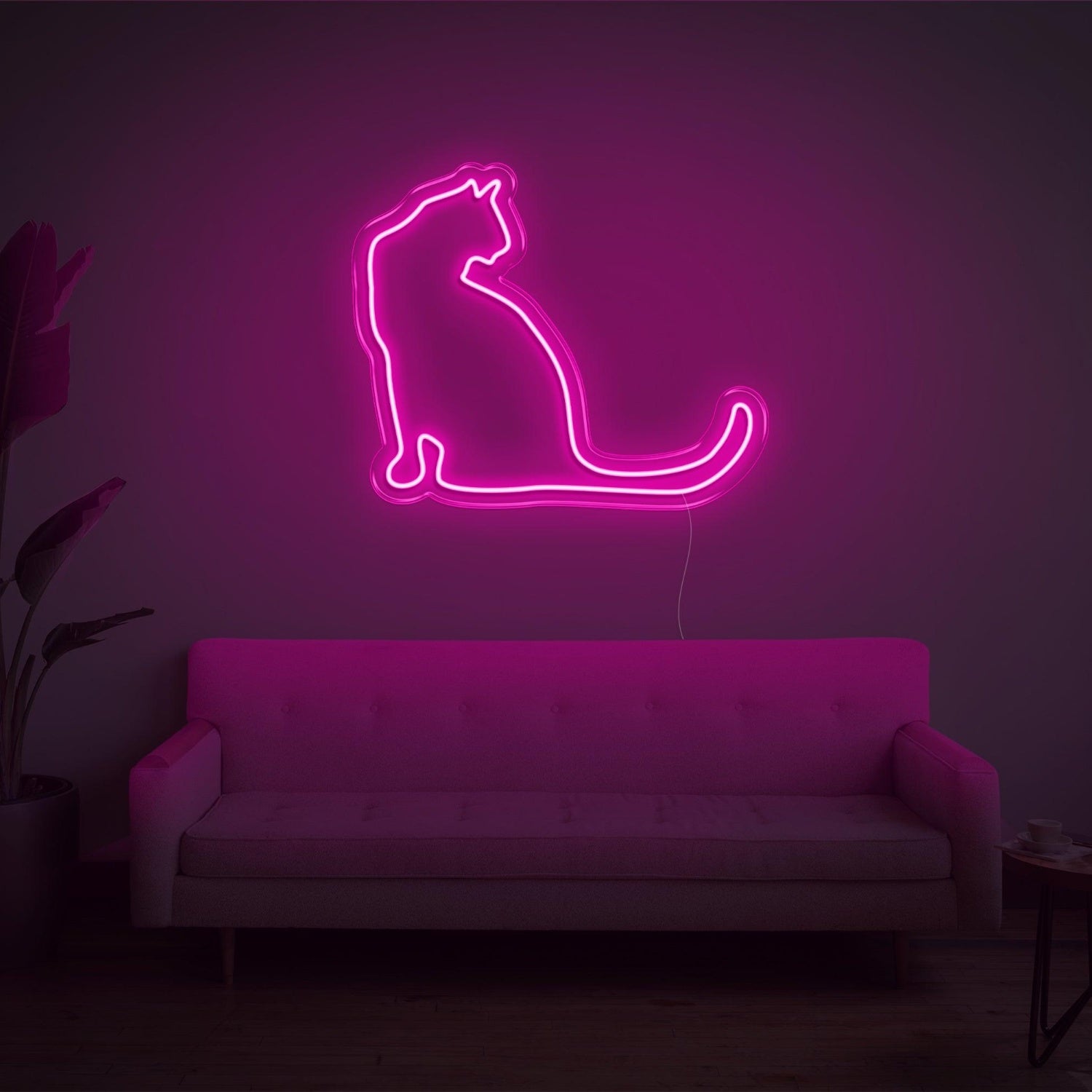 Bright Yellow Cat Silhouette Led Neon Sign Home Decor | Shineneon