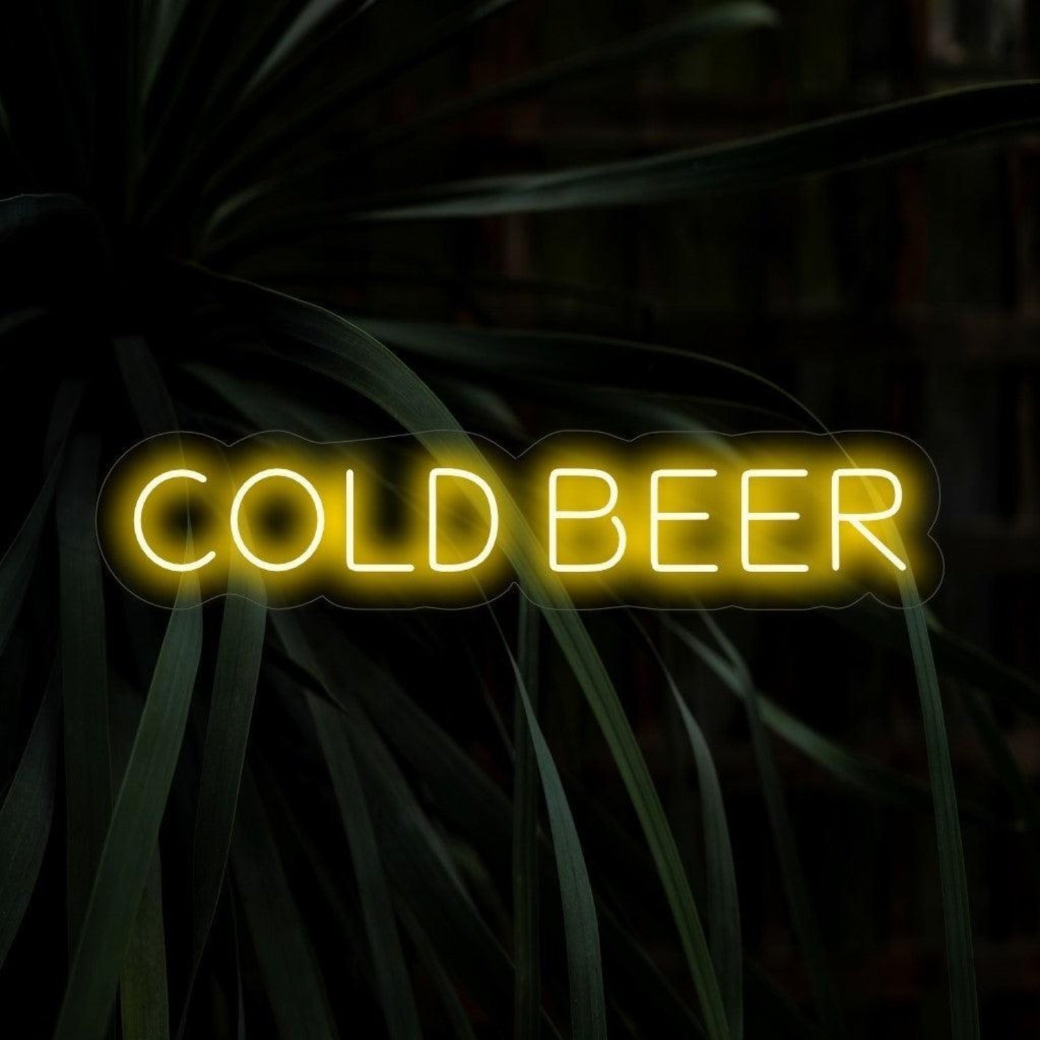Bright Yellow Cold Beer Round Led Neon Sign For Bar Restaurant Decor | Shineneon