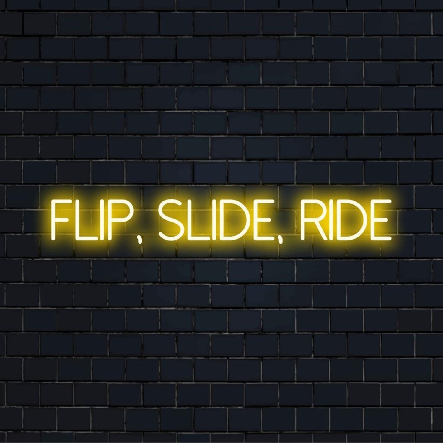 Bright Yellow Flip Slide Ride Text Led Neon Sign For Sports Bars Skate Clubs | Shineneon