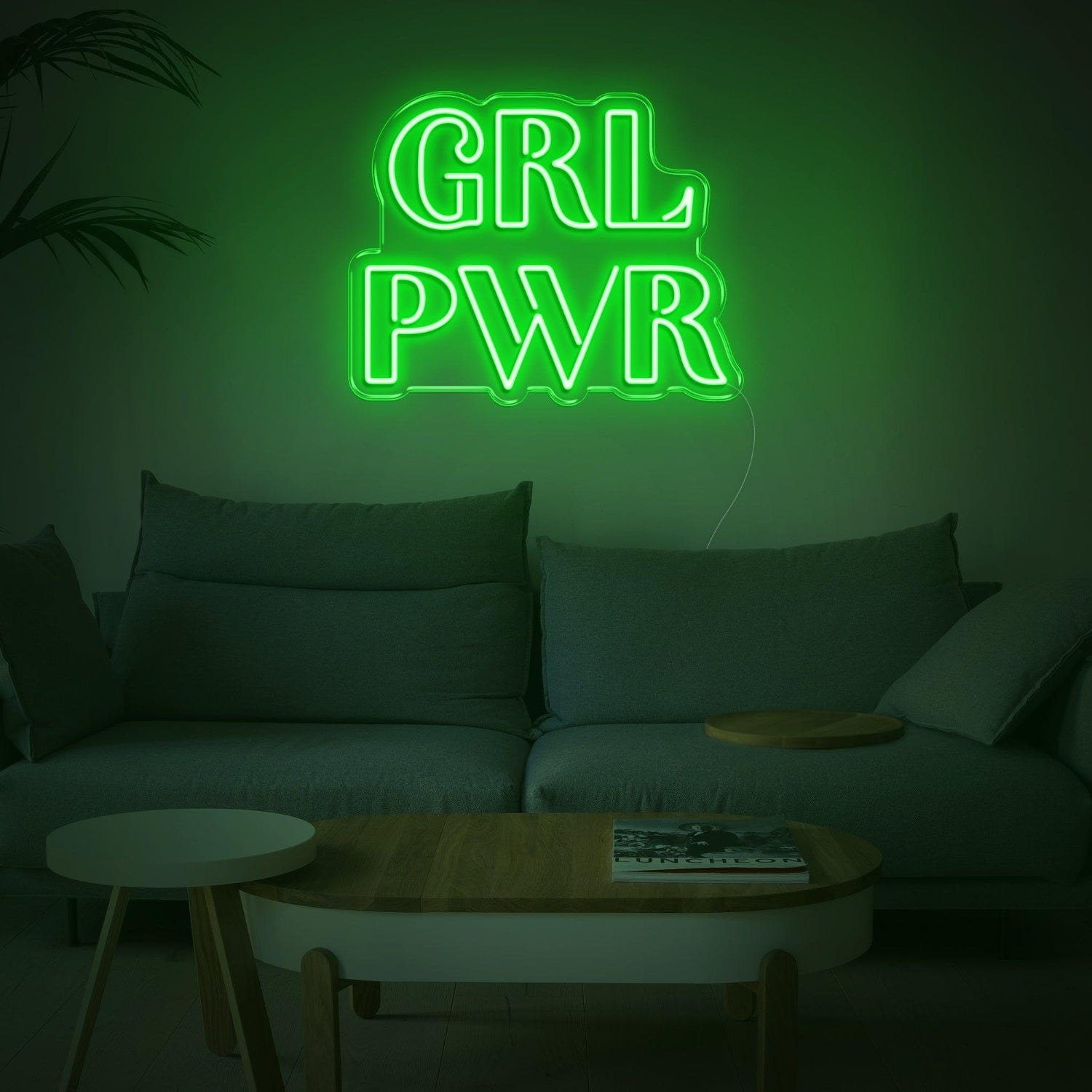 Bright Yellow Grl Pwr Led Neon Sign For Home Decor And Feminine Spaces | Shineneon