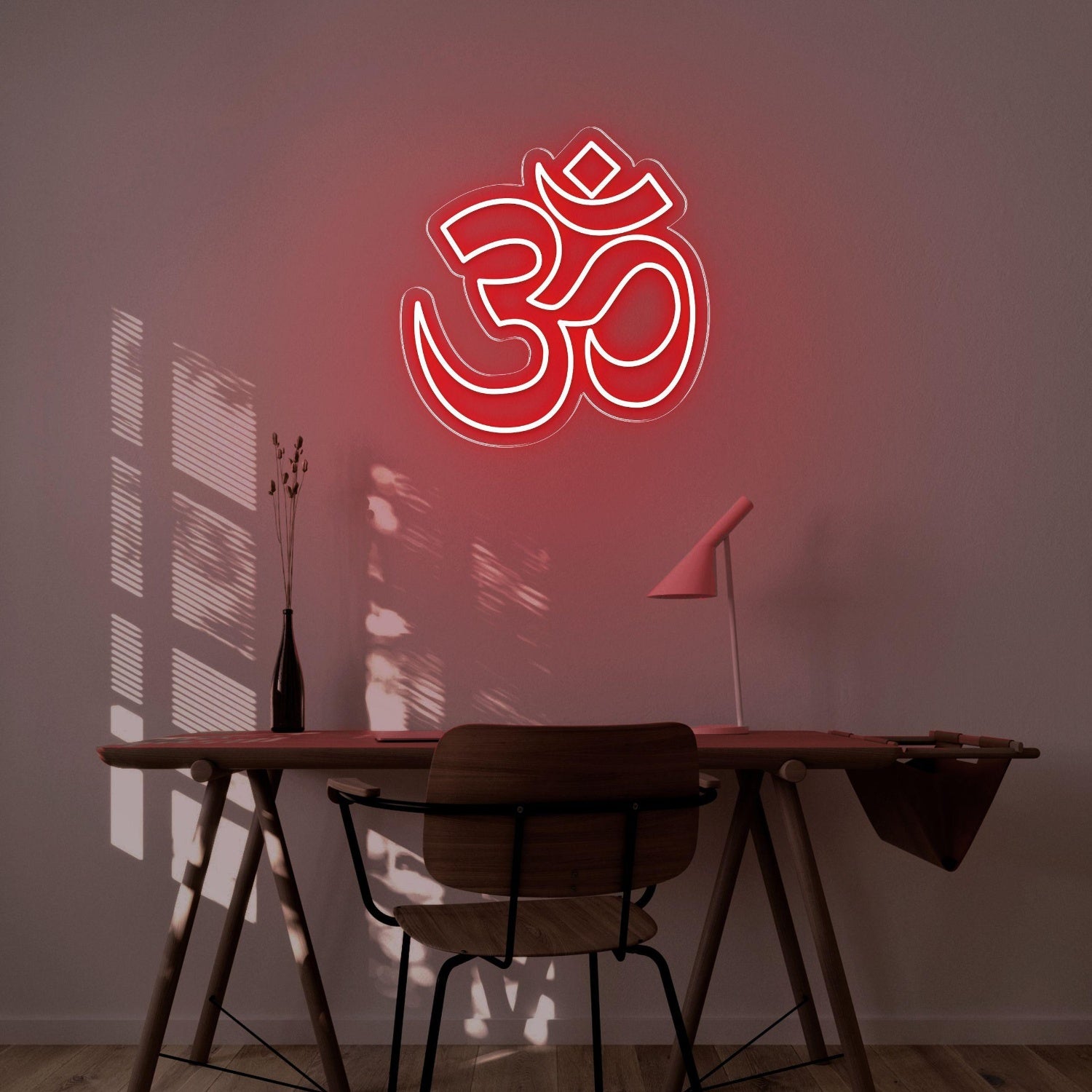 Bright Yellow Modern Om Symbol Led Neon Sign For Home Decor | Shineneon