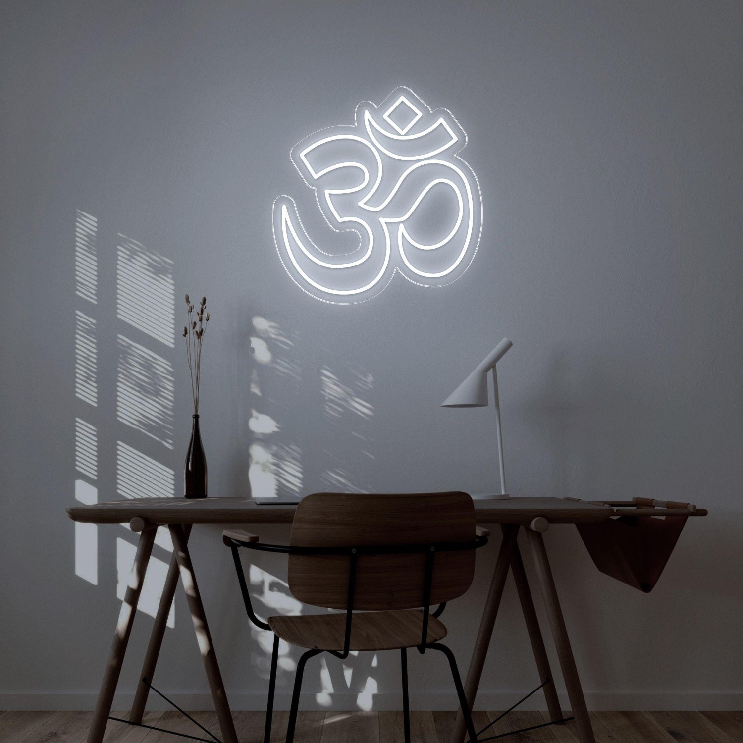 Bright Yellow Modern Om Symbol Led Neon Sign For Home Decor | Shineneon