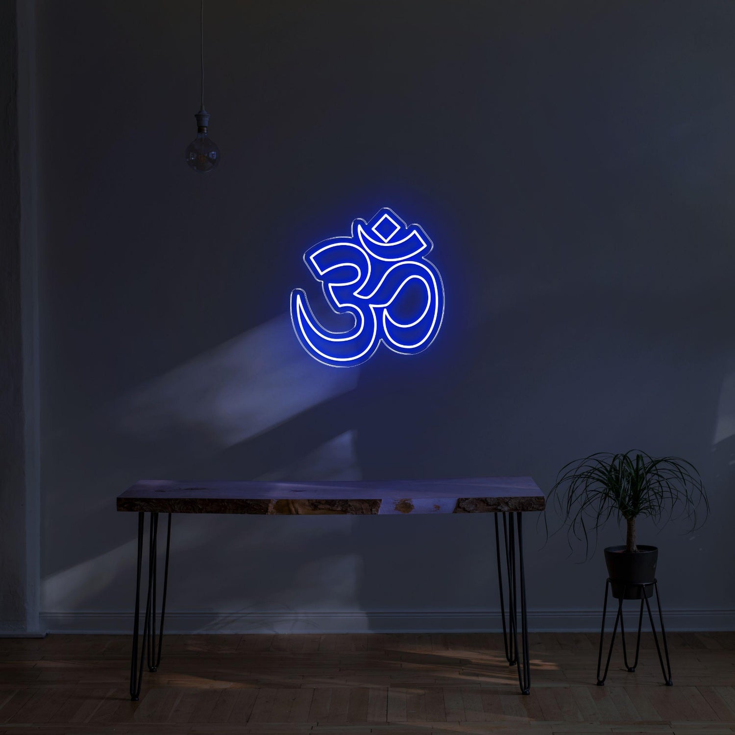 Bright Yellow Om Hinduism Symbol Led Neon Sign For Zen Home Decor | Shineneon