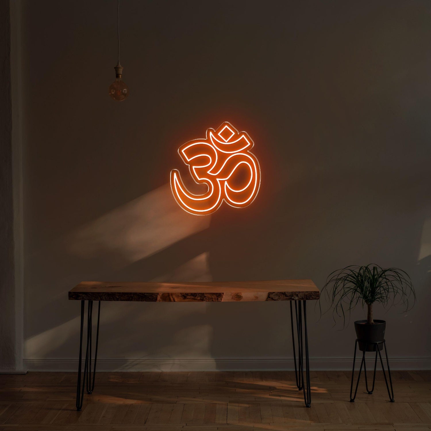 Bright Yellow Om Hinduism Symbol Led Neon Sign For Zen Home Decor | Shineneon
