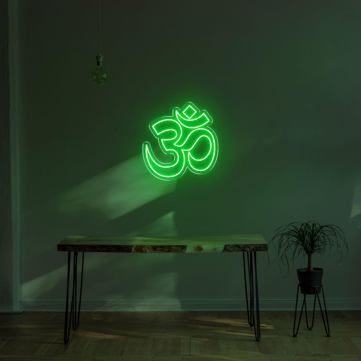 Bright Yellow Om Hinduism Symbol Led Neon Sign For Zen Home Decor | Shineneon