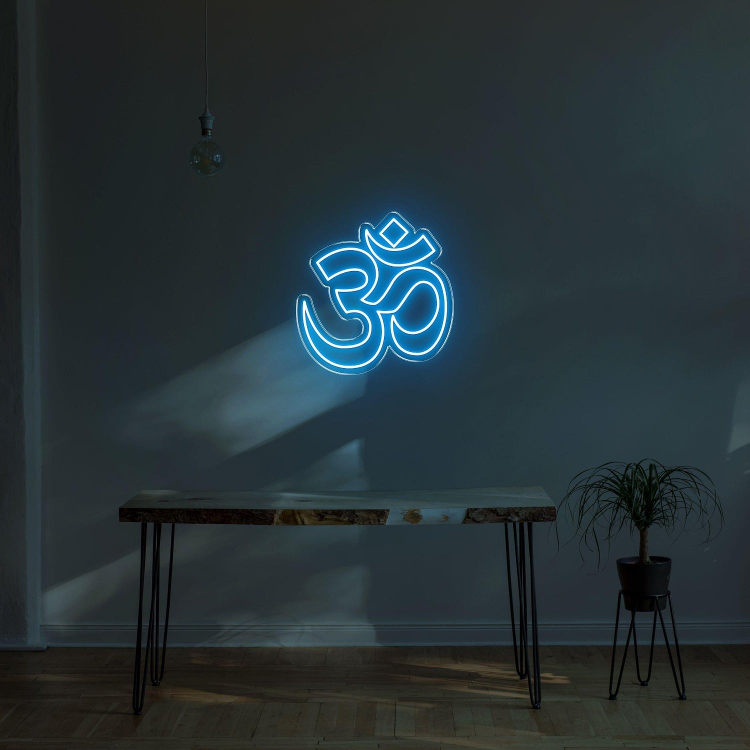 Bright Yellow Om Hinduism Symbol Led Neon Sign For Zen Home Decor | Shineneon