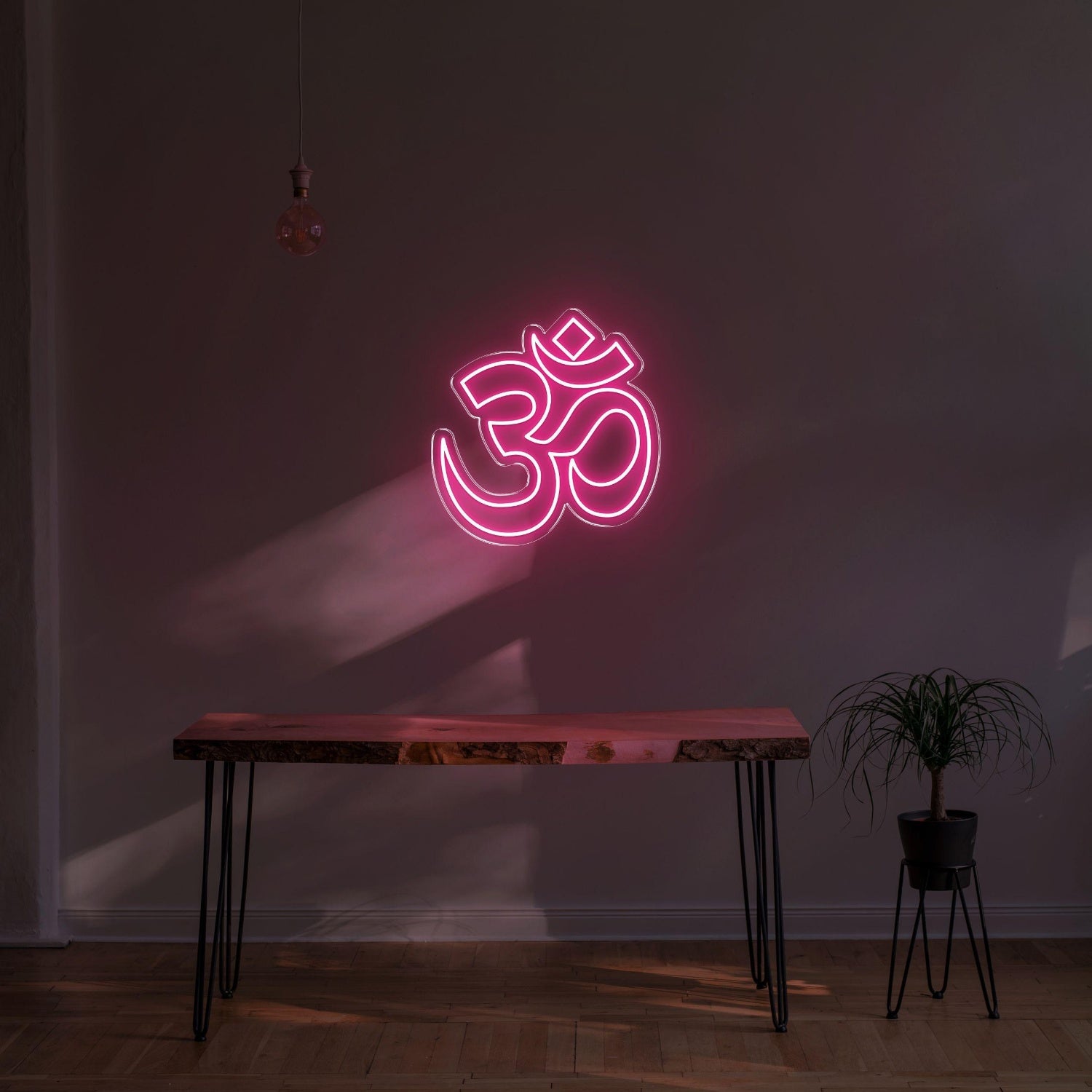 Bright Yellow Om Hinduism Symbol Led Neon Sign For Zen Home Decor | Shineneon