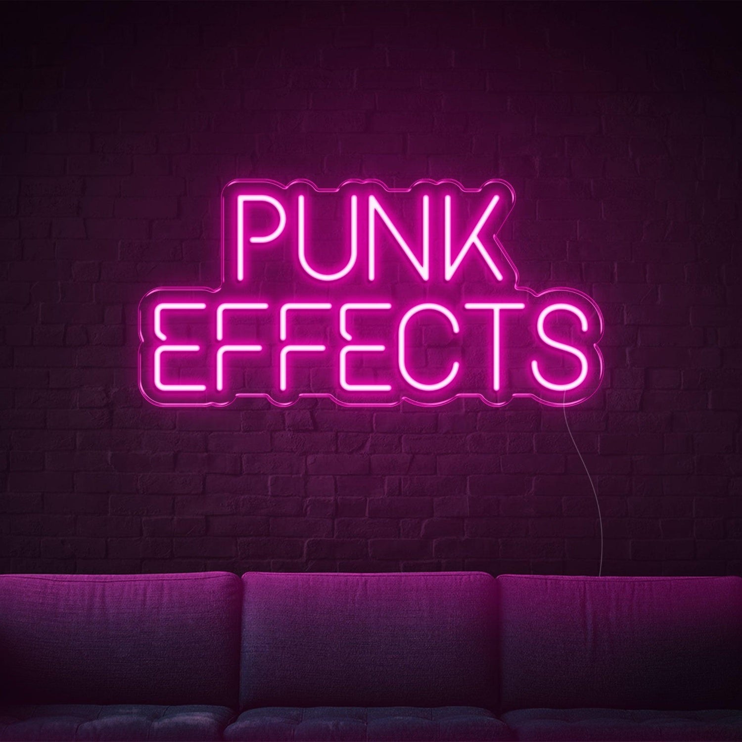 Bright Yellow Punk Effects Led Neon Sign For Home Decor | Shineneon