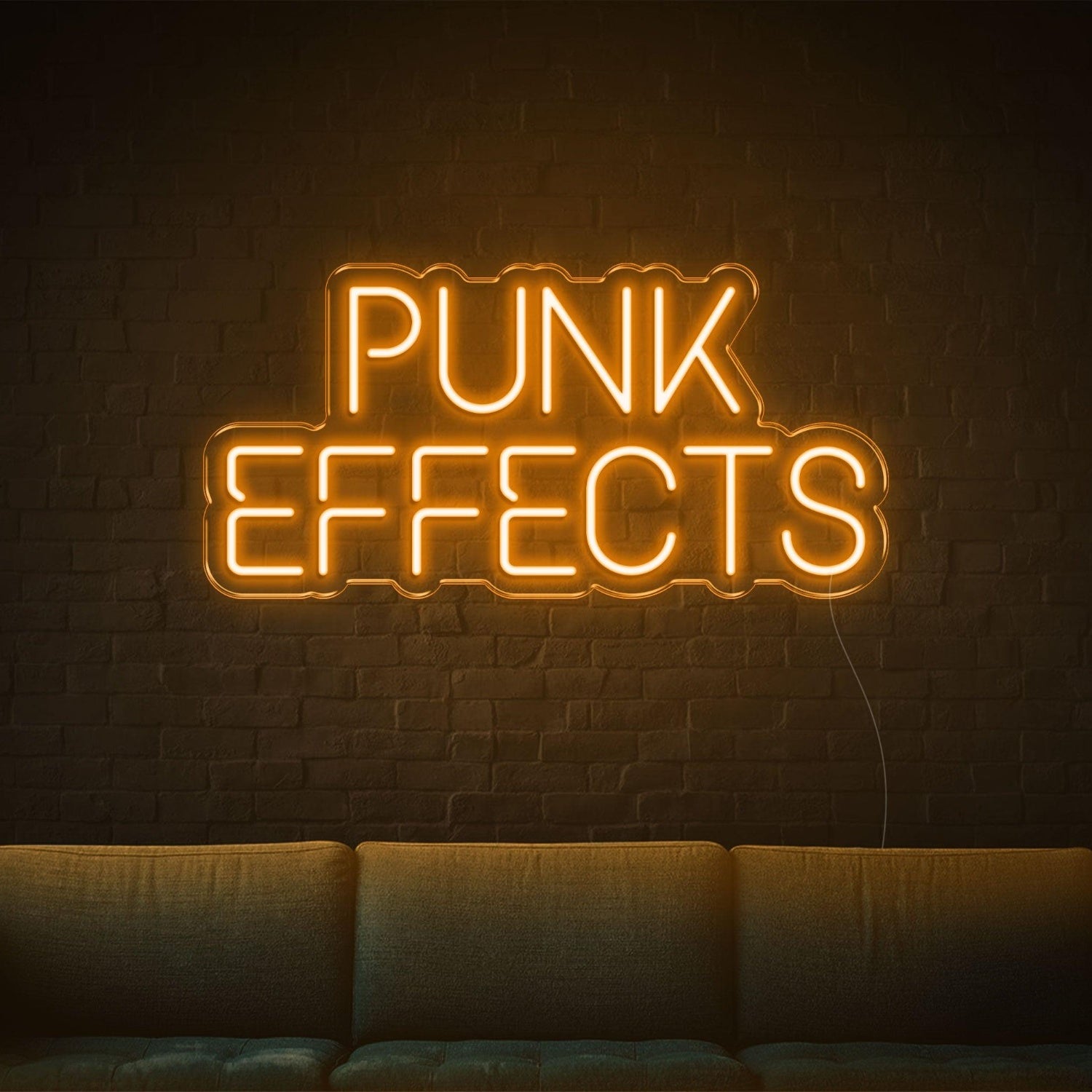 Bright Yellow Punk Effects Led Neon Sign For Home Decor | Shineneon