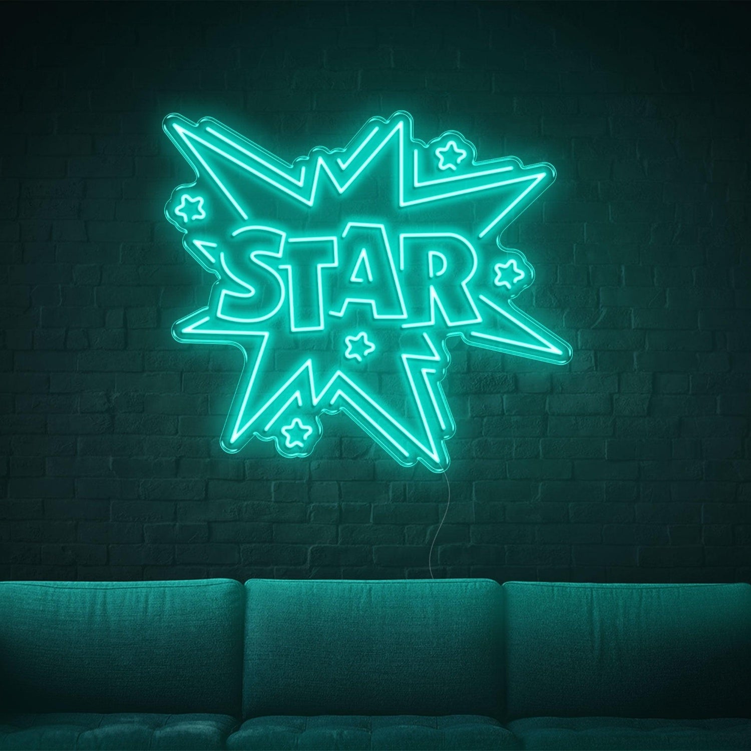 Bright Yellow Starburst Star Led Neon Sign For Indoor Wall Decor | Shineneon