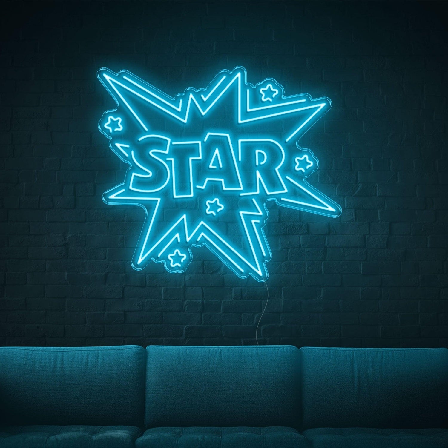Bright Yellow Starburst Star Led Neon Sign For Indoor Wall Decor | Shineneon