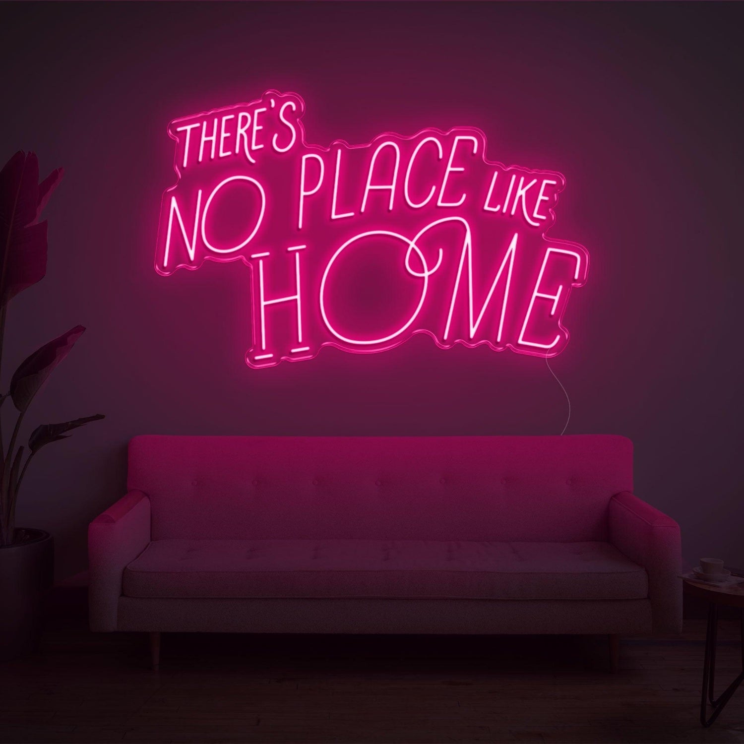 Bright Yellow Theres No Place Like Home Led Neon Sign For Home Decor | Shineneon