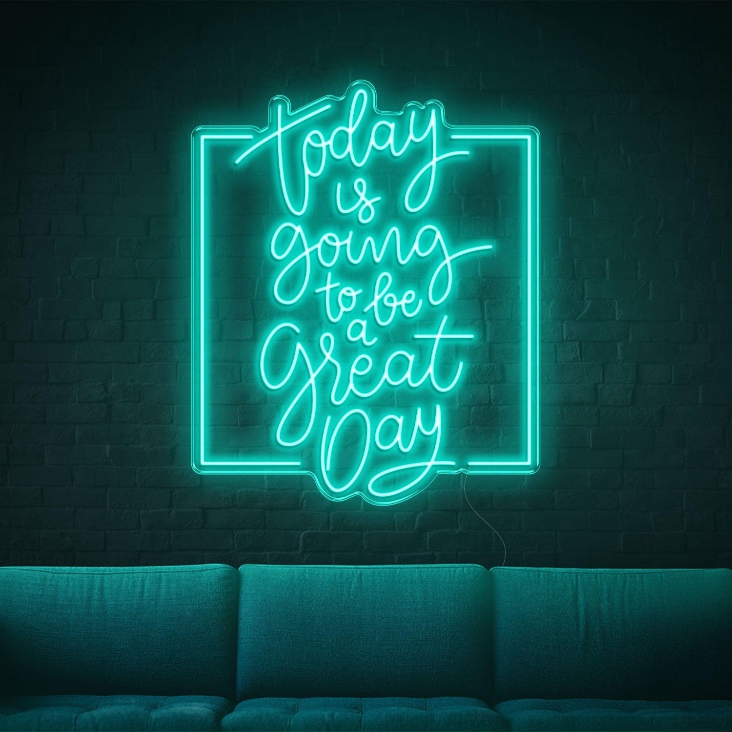 Bright Yellow Today Great Day Led Neon Sign For Living Room Cafe Decor | Shineneon