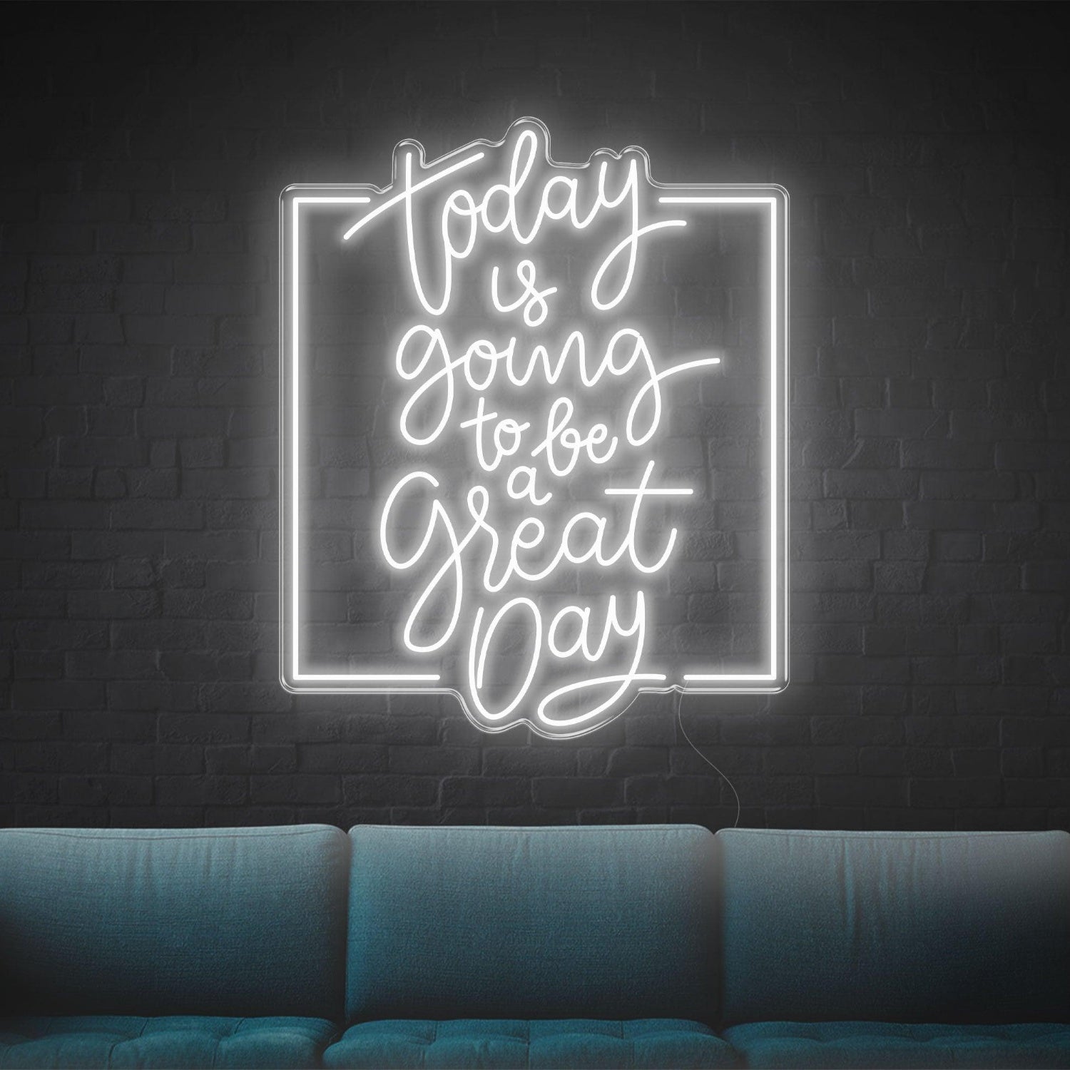 Bright Yellow Today Great Day Led Neon Sign For Living Room Cafe Decor | Shineneon