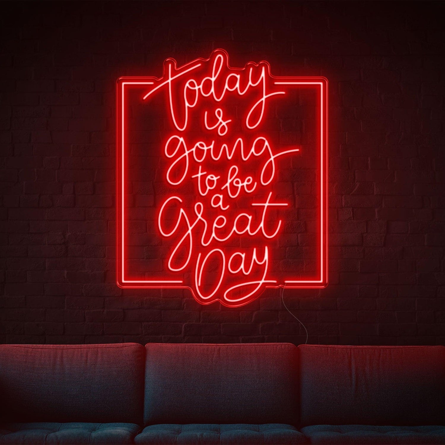 Bright Yellow Today Great Day Led Neon Sign For Living Room Cafe Decor | Shineneon