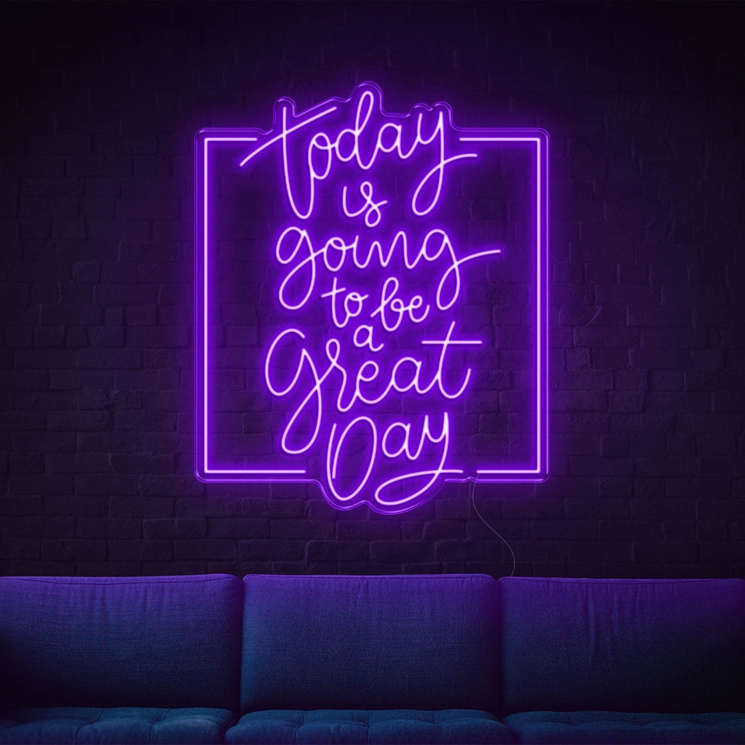 Bright Yellow Today Great Day Led Neon Sign For Living Room Cafe Decor | Shineneon