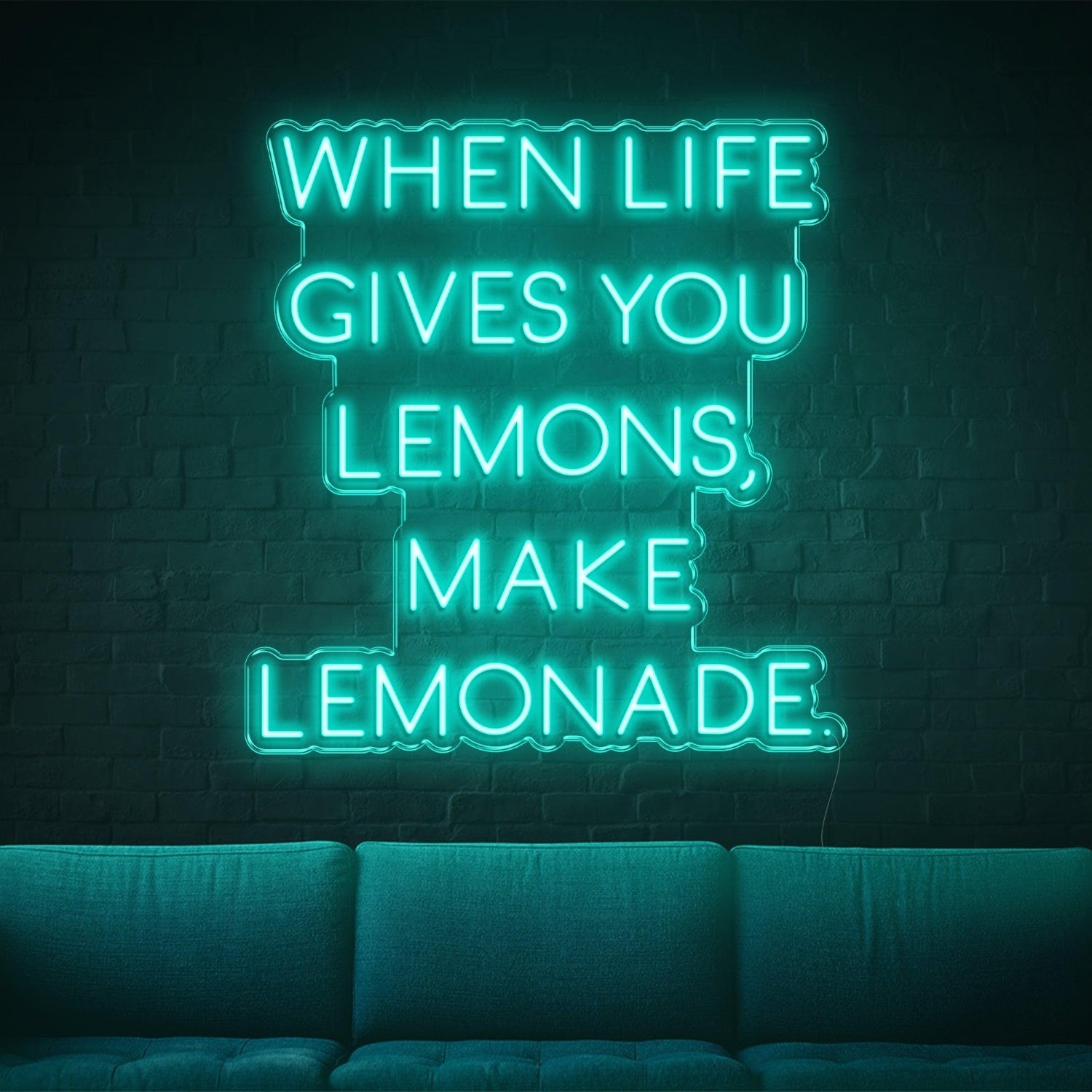 Bright Yellow When Life Gives Lemons Led Neon Sign For Home Studio Cafe Decor | Shineneon