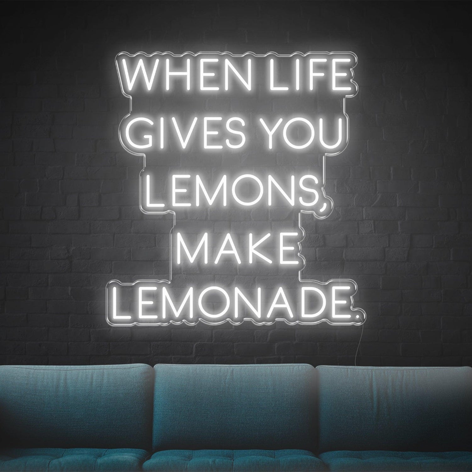 Bright Yellow When Life Gives Lemons Led Neon Sign For Home Studio Cafe Decor | Shineneon