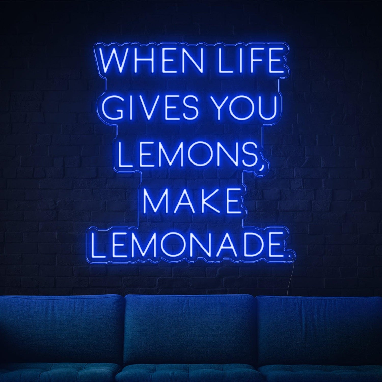 Bright Yellow When Life Gives Lemons Led Neon Sign For Home Studio Cafe Decor | Shineneon